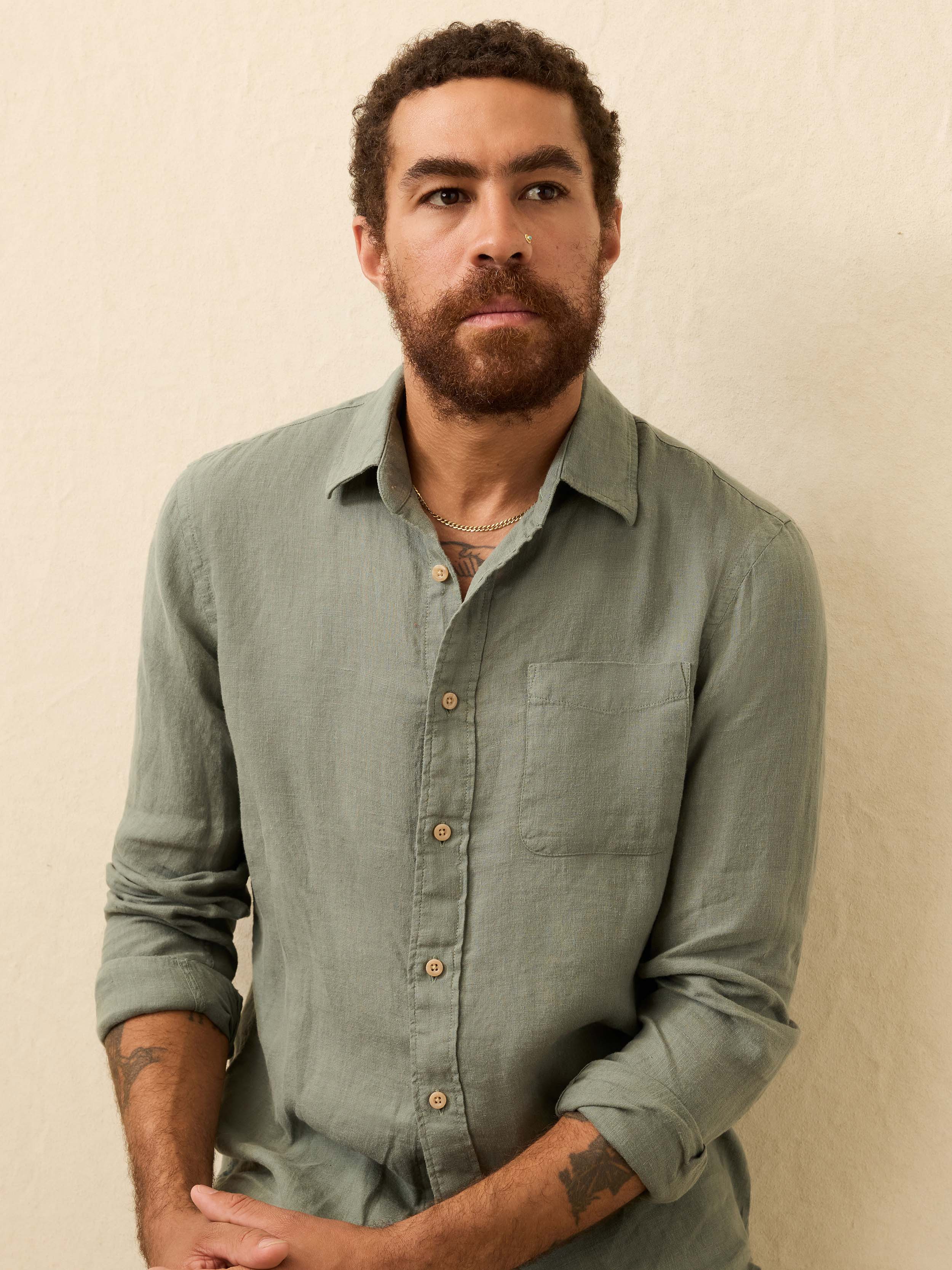 Laguna Linen Shirt - Valley Sage | Faherty Brand