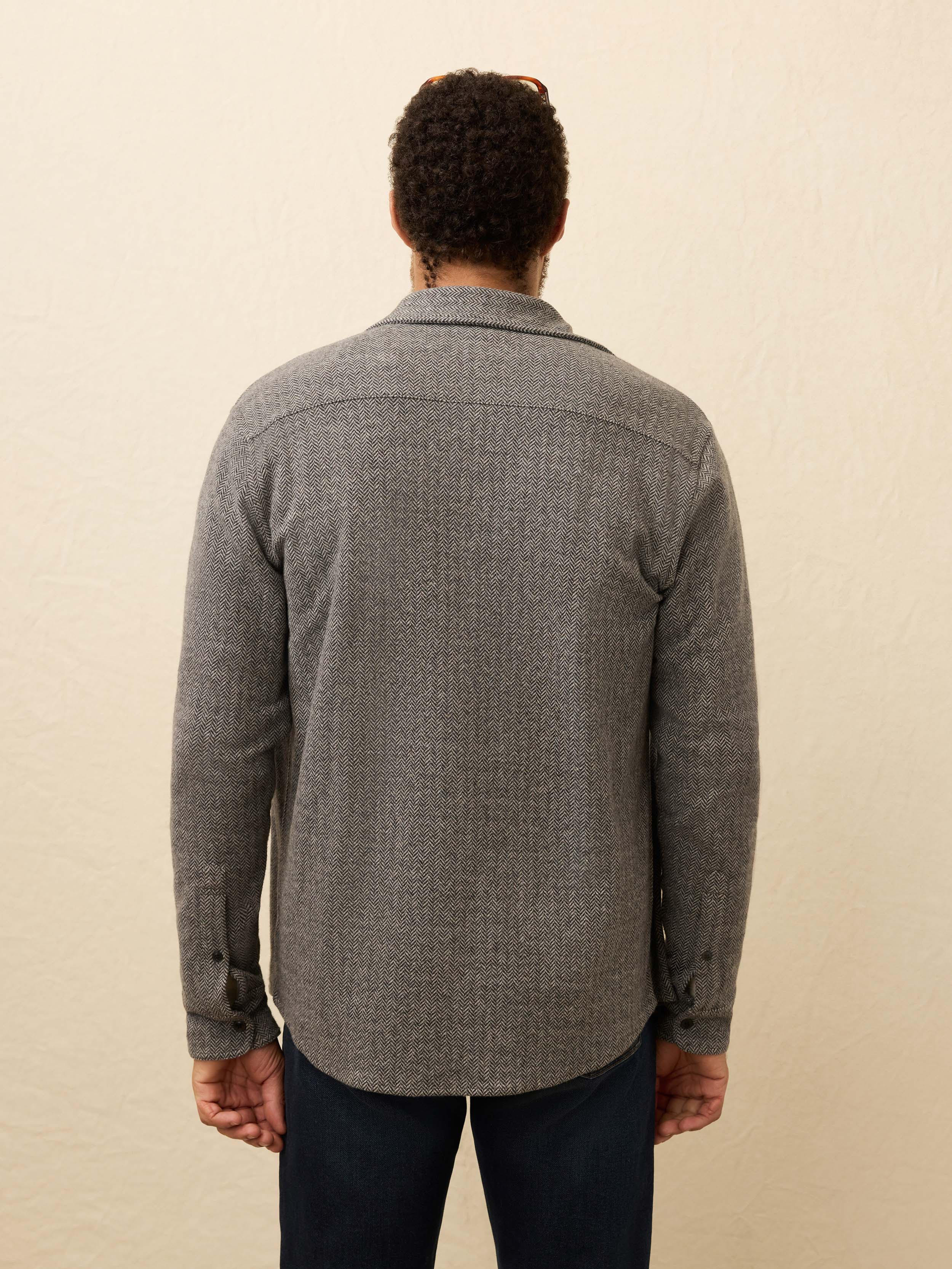 Legend™ Sweater Shirt - Alpine Grey Herringbone | Faherty Brand