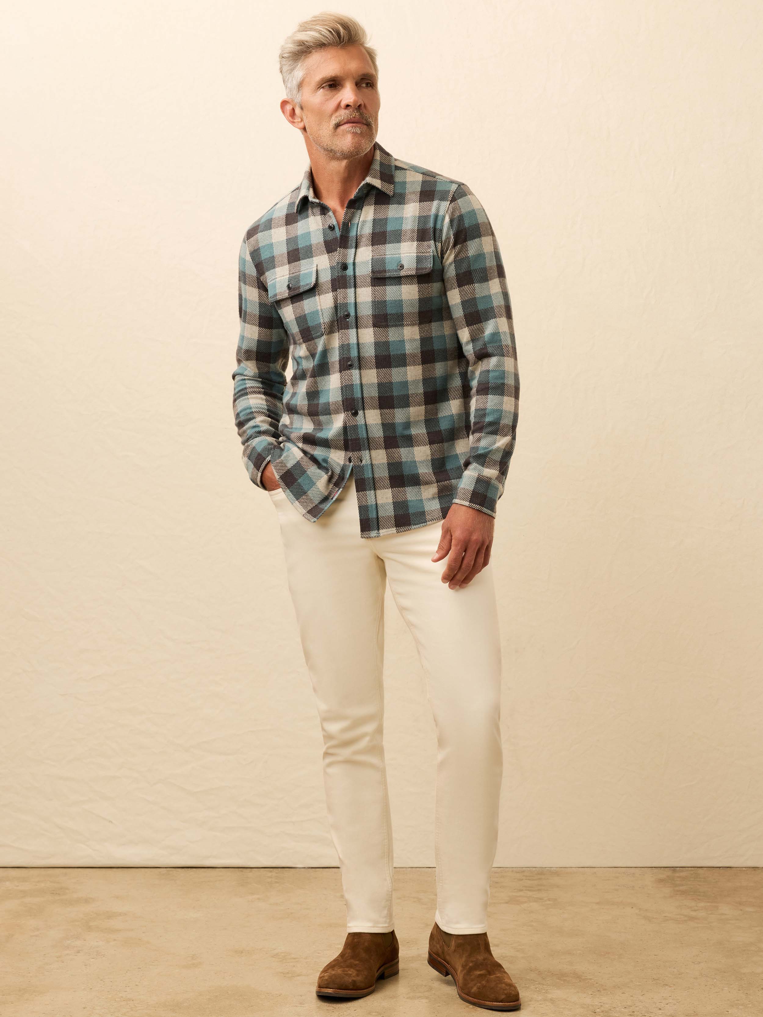 Legend™ Sweater Shirt - Atlantic Stone Buffalo | Faherty Brand
