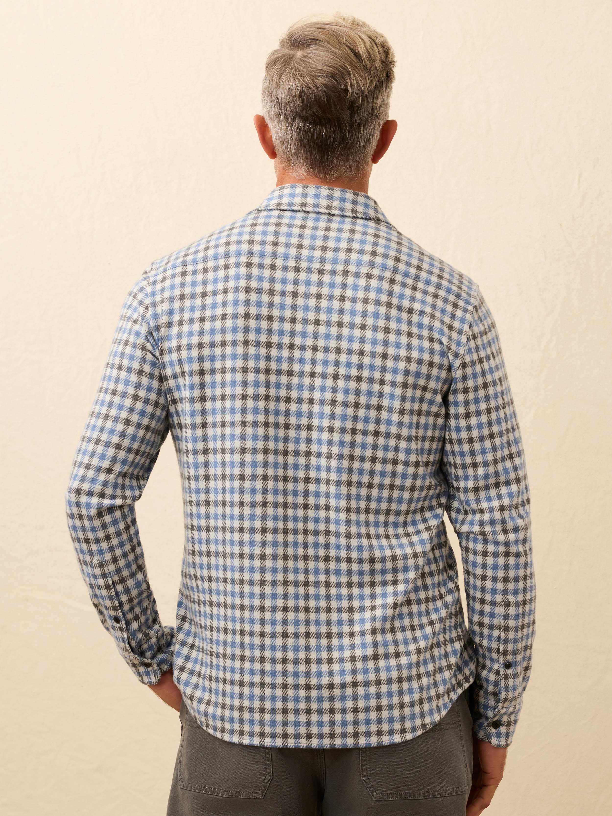 Legend™ Sweater Shirt - Graphite Sky Gingham | Faherty Brand
