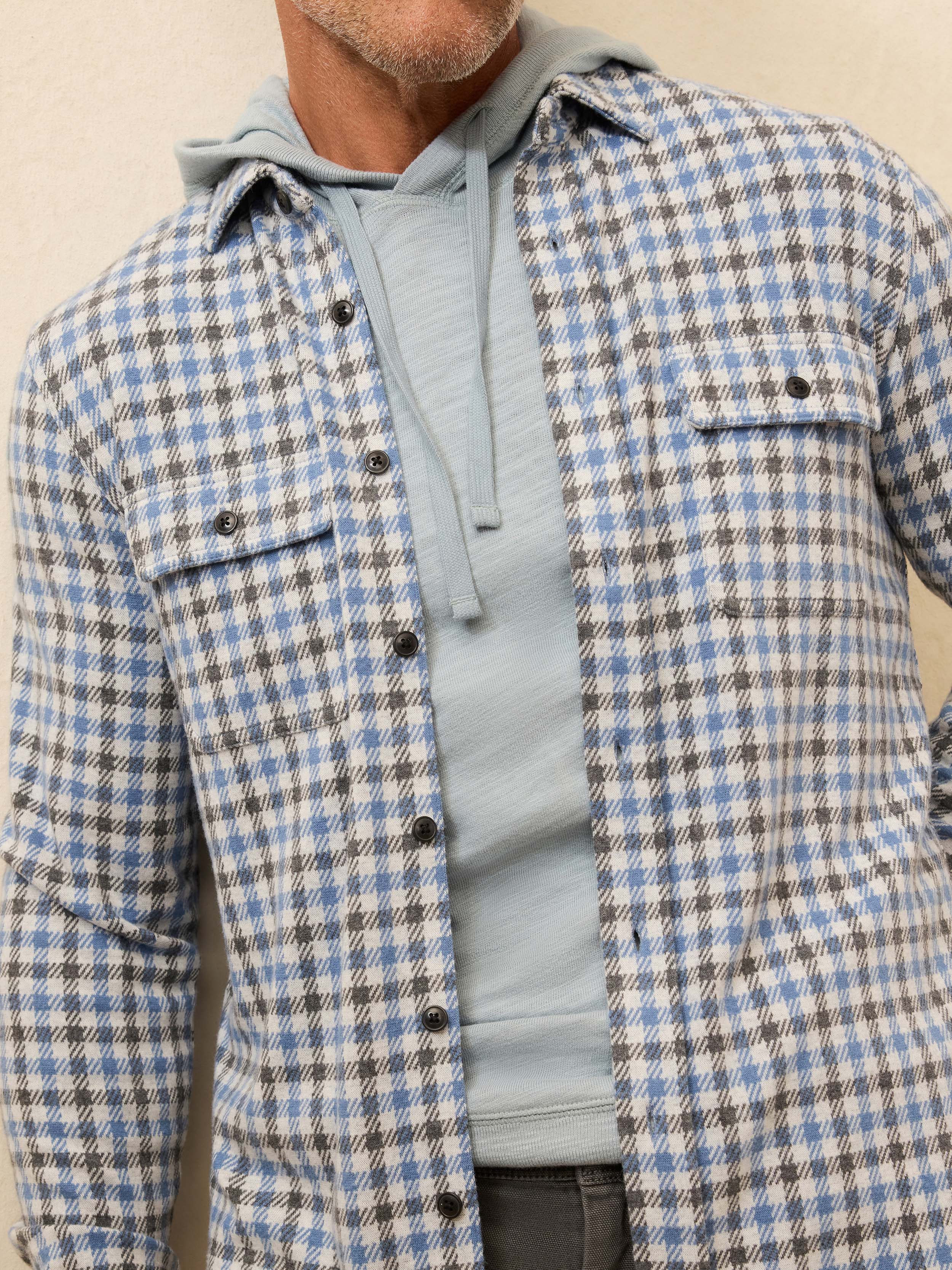 Legend™ Sweater Shirt - Graphite Sky Gingham | Faherty Brand