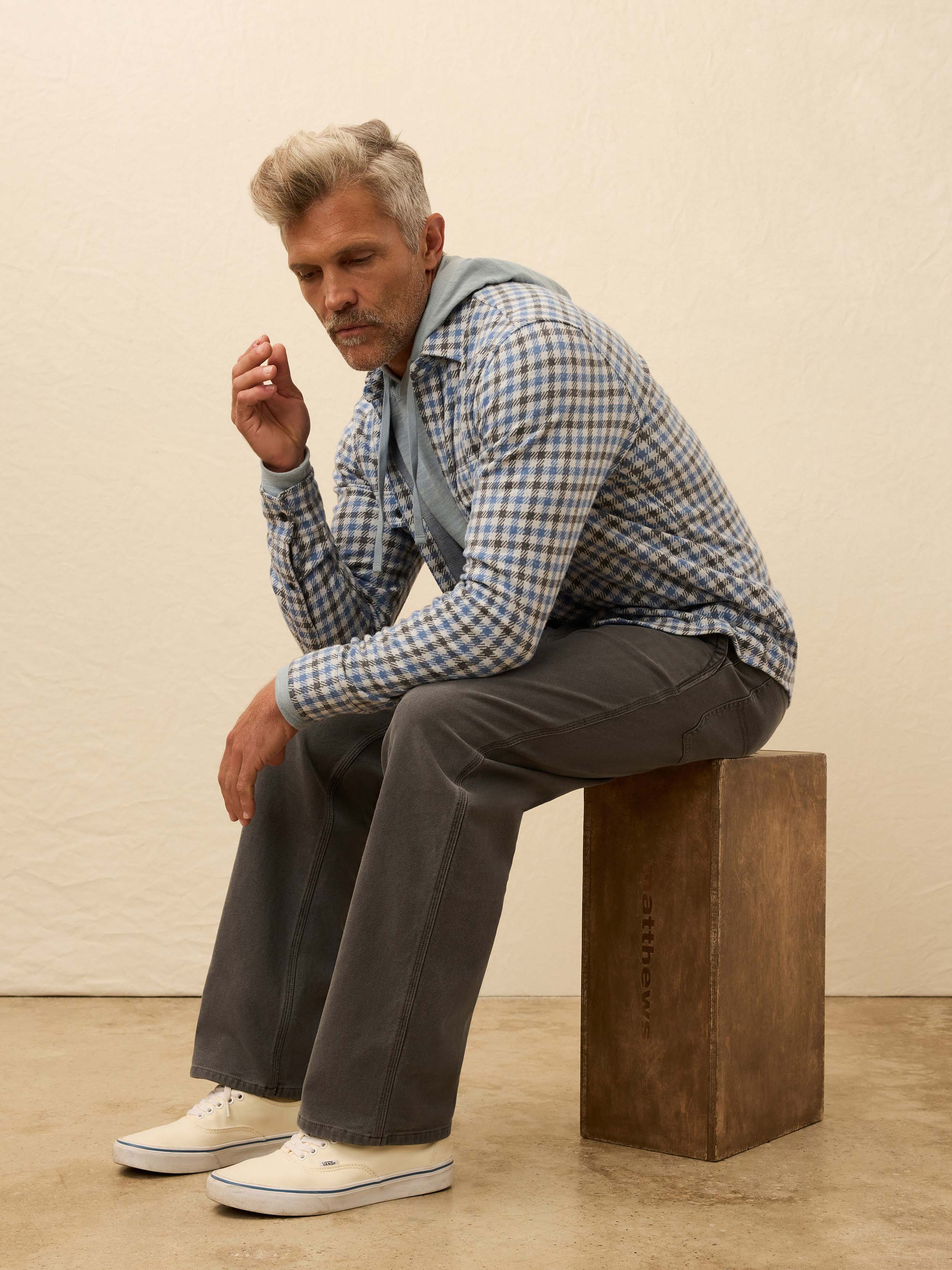 Legend™ Sweater Shirt - Graphite Sky Gingham | Faherty Brand