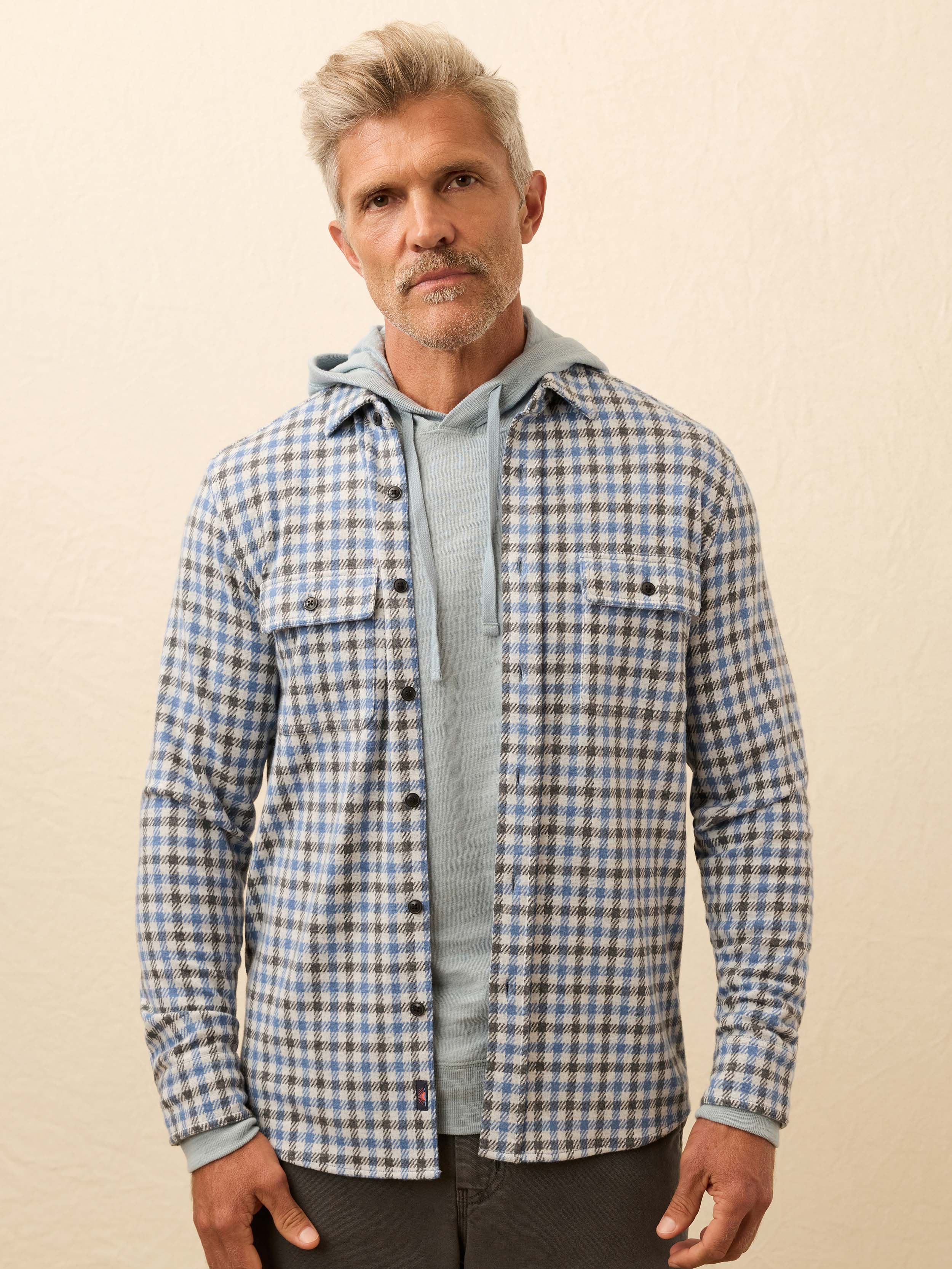 Legend™ Sweater Shirt - Graphite Sky Gingham | Faherty Brand