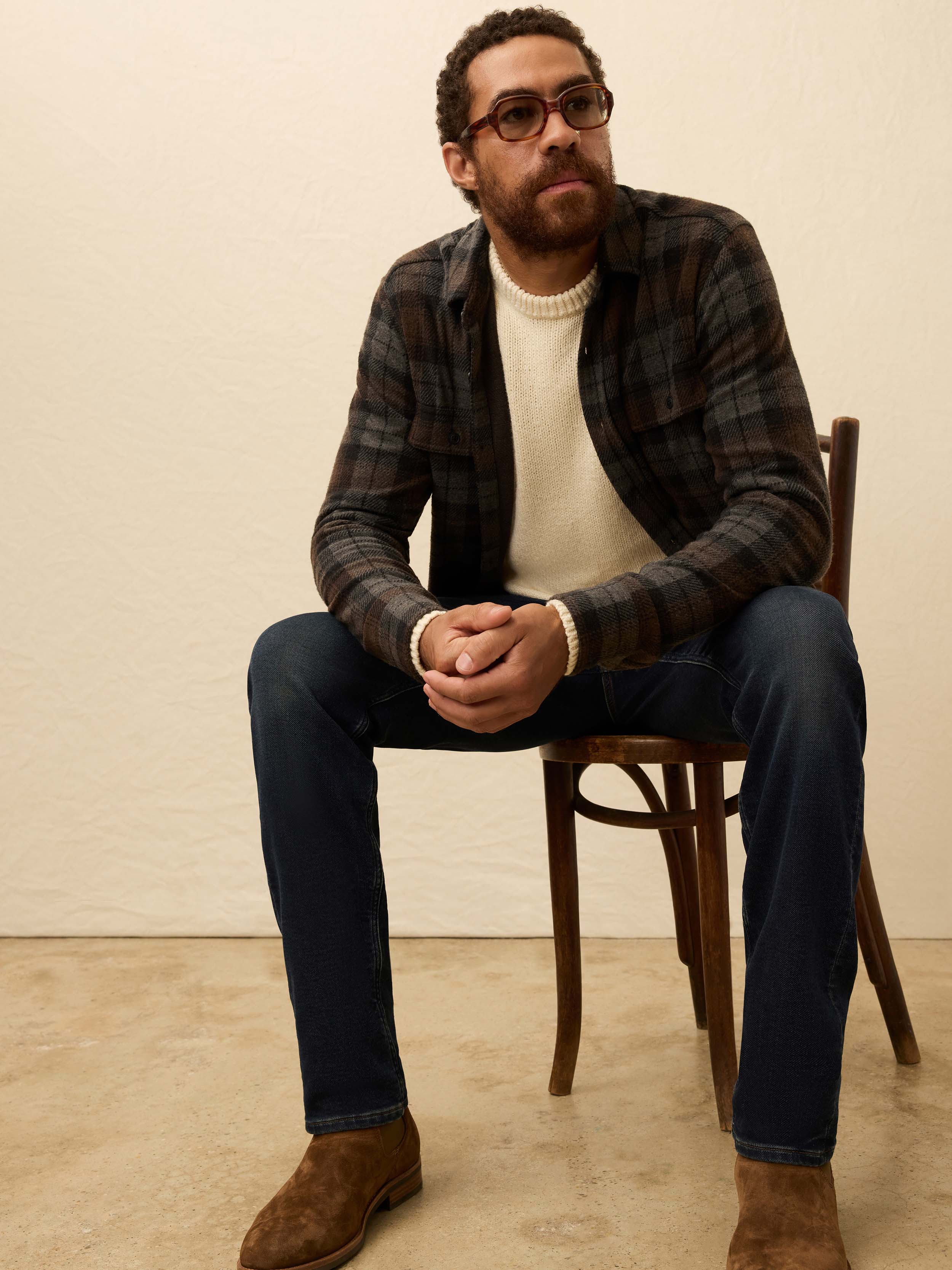 Legend™ Sweater Shirt - Grey Woods Plaid | Faherty Brand