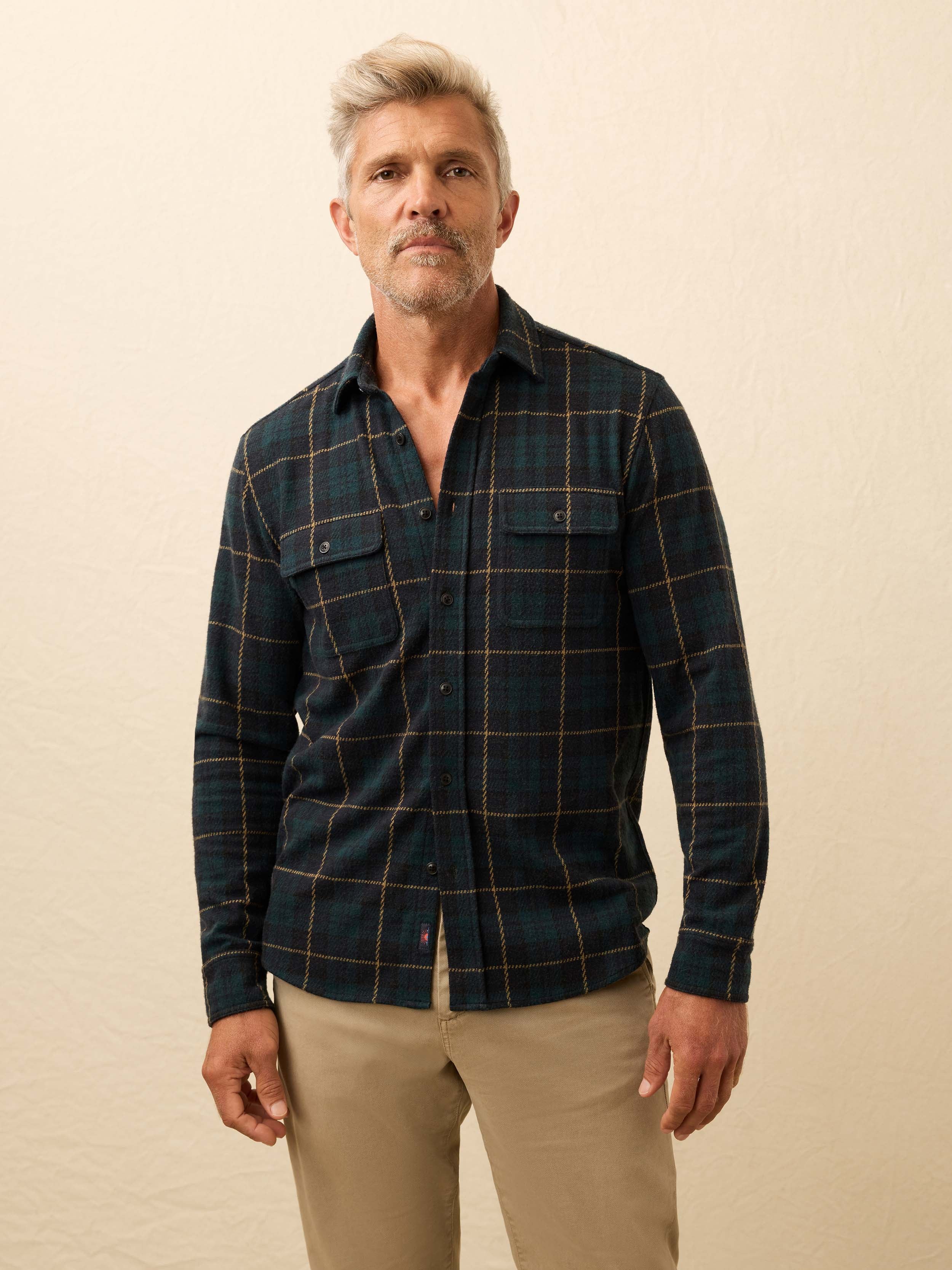 Legend™ Sweater Shirt - Lodge Blackwatch Plaid | Faherty Brand