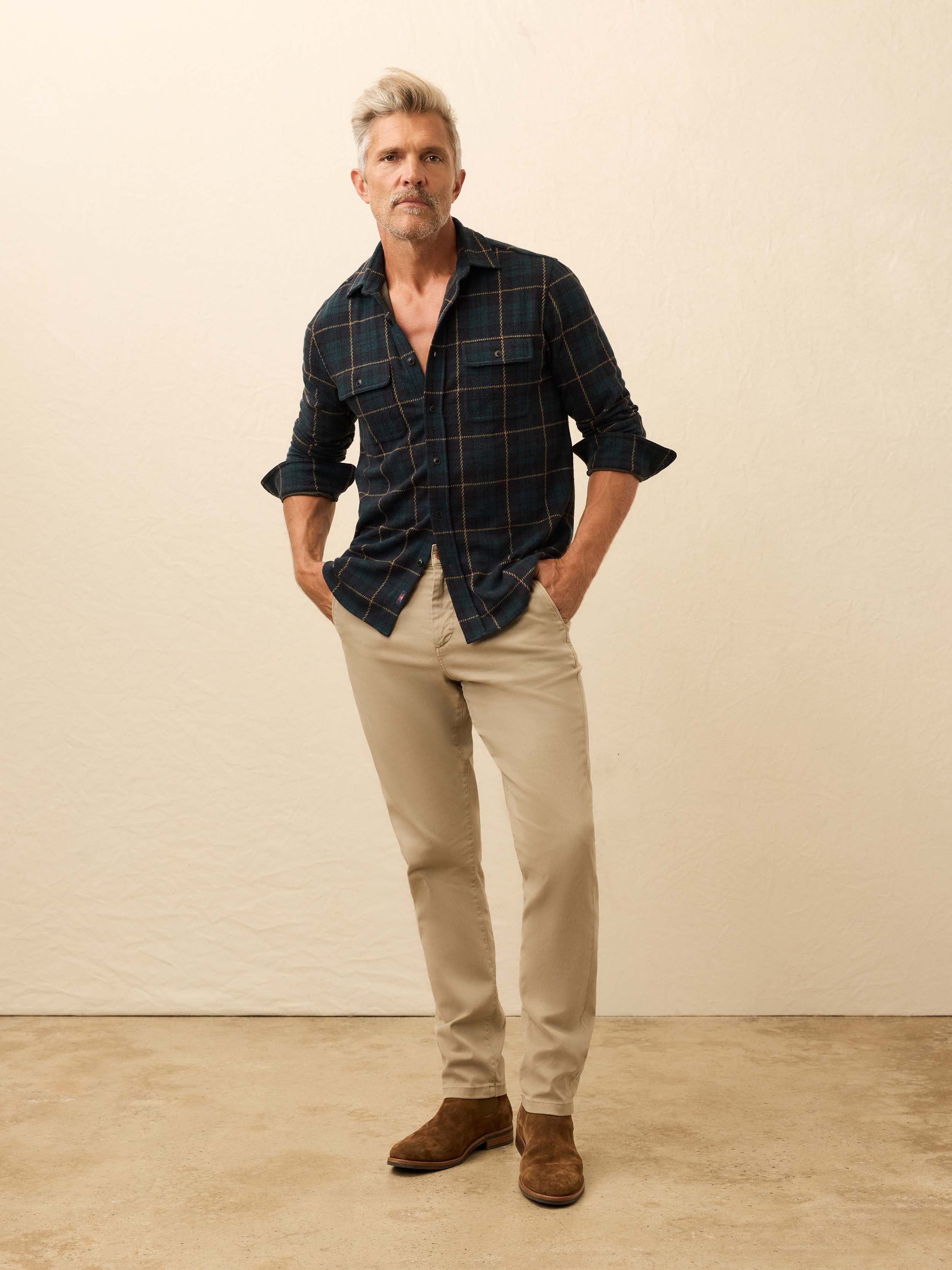 Legend™ Sweater Shirt - Lodge Blackwatch Plaid | Faherty Brand