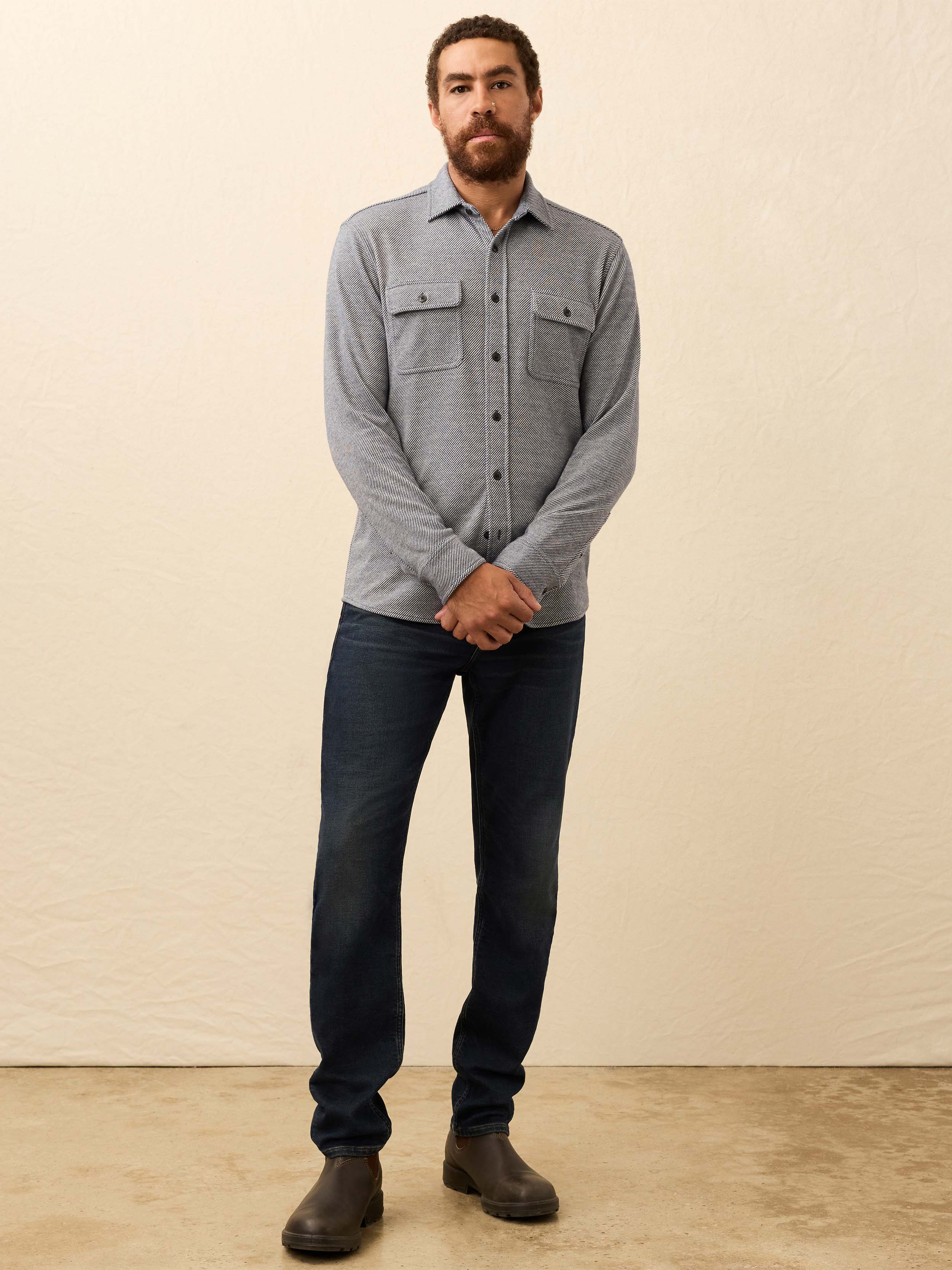 Legend™ Sweater Shirt - Navy Ink Twill | Faherty Brand
