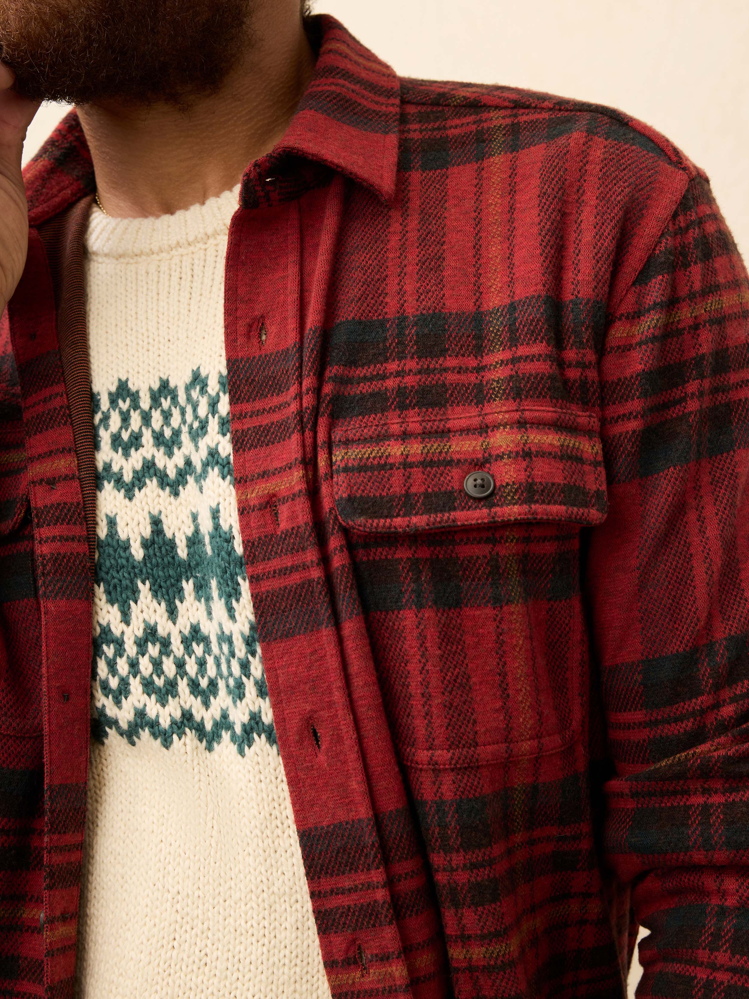 Legend™ Sweater Shirt - Red Cedar Plaid | Faherty Brand