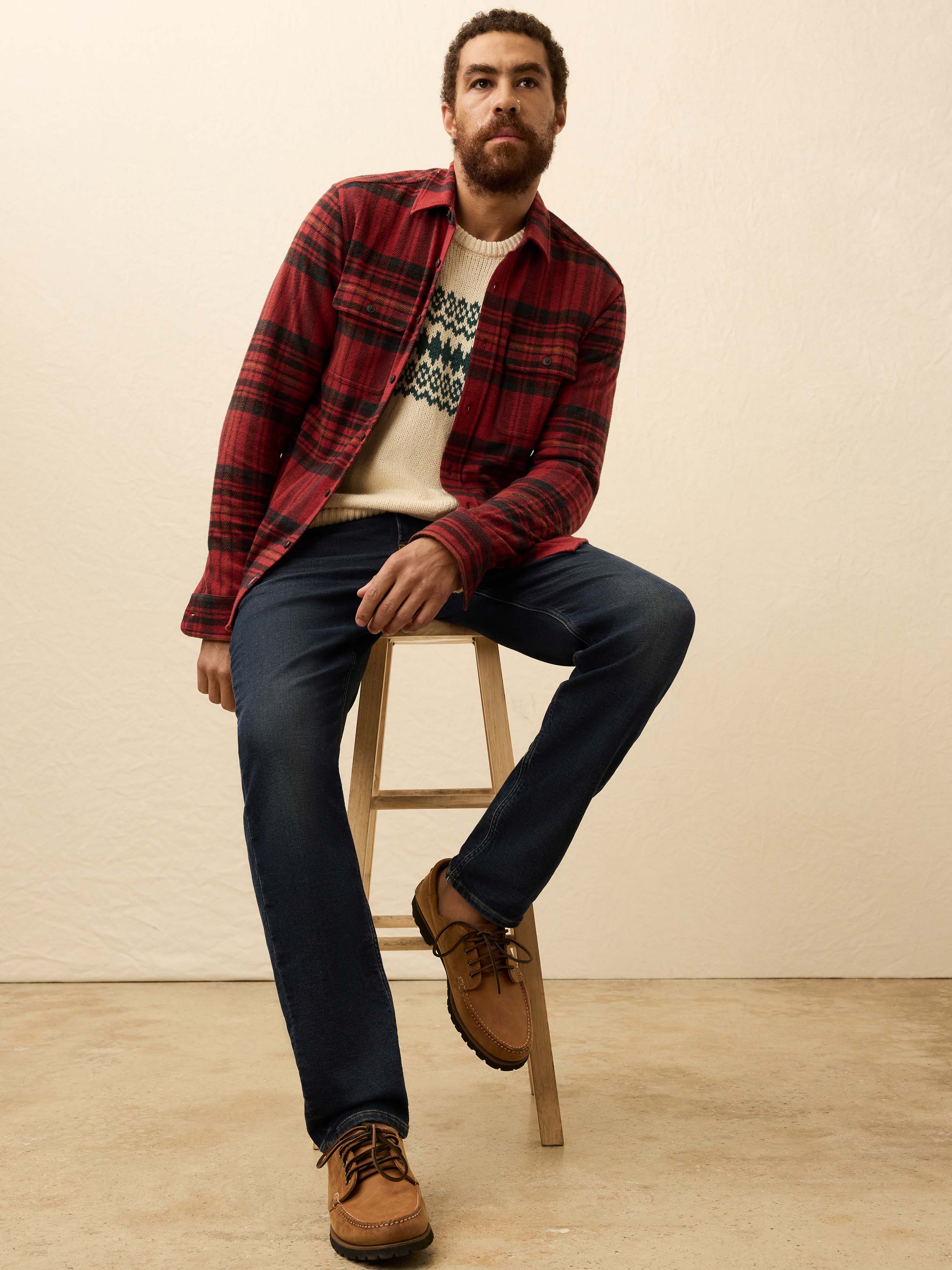 Legend™ Sweater Shirt - Red Cedar Plaid | Faherty Brand