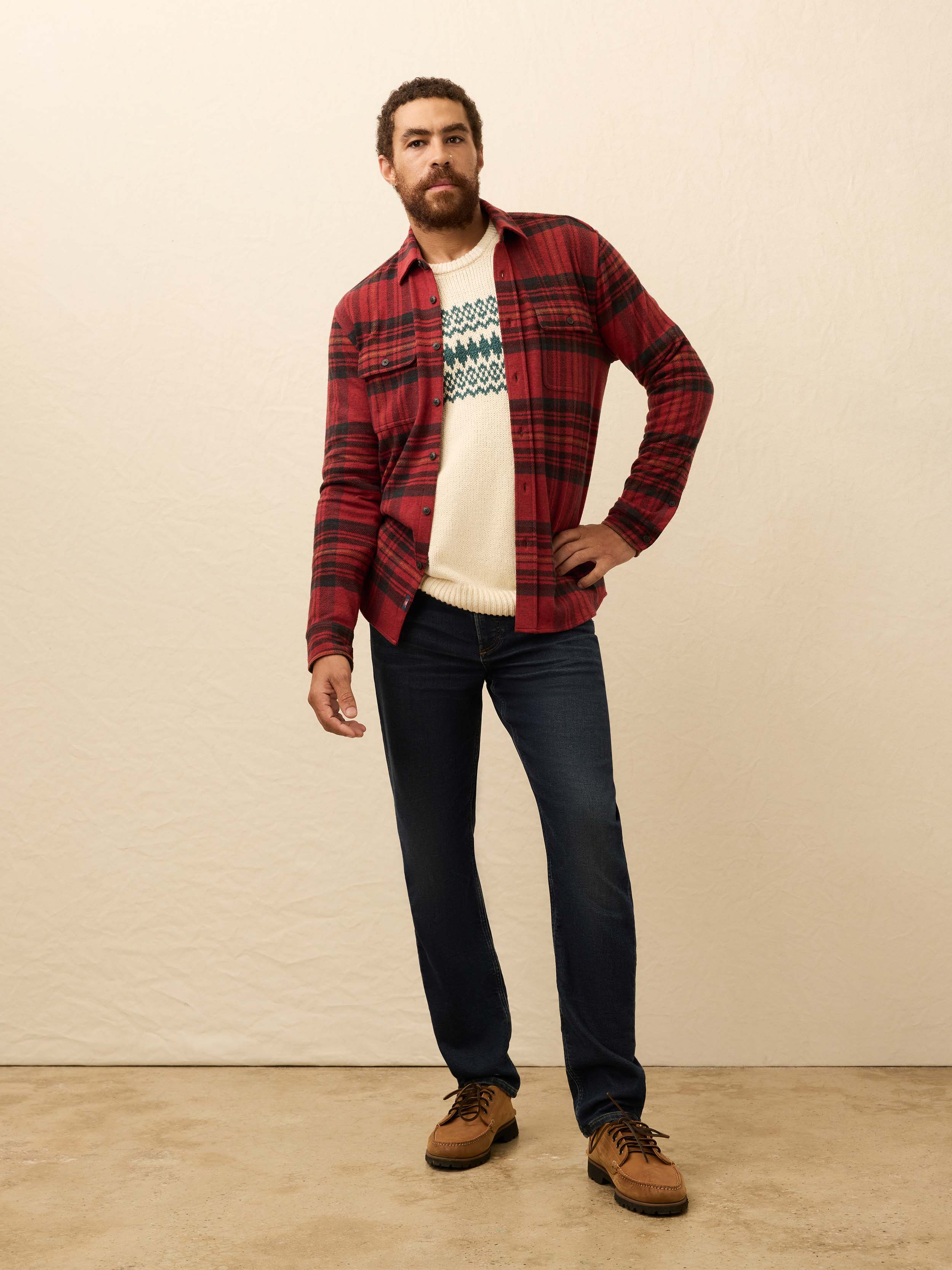 Legend™ Sweater Shirt - Red Cedar Plaid | Faherty Brand