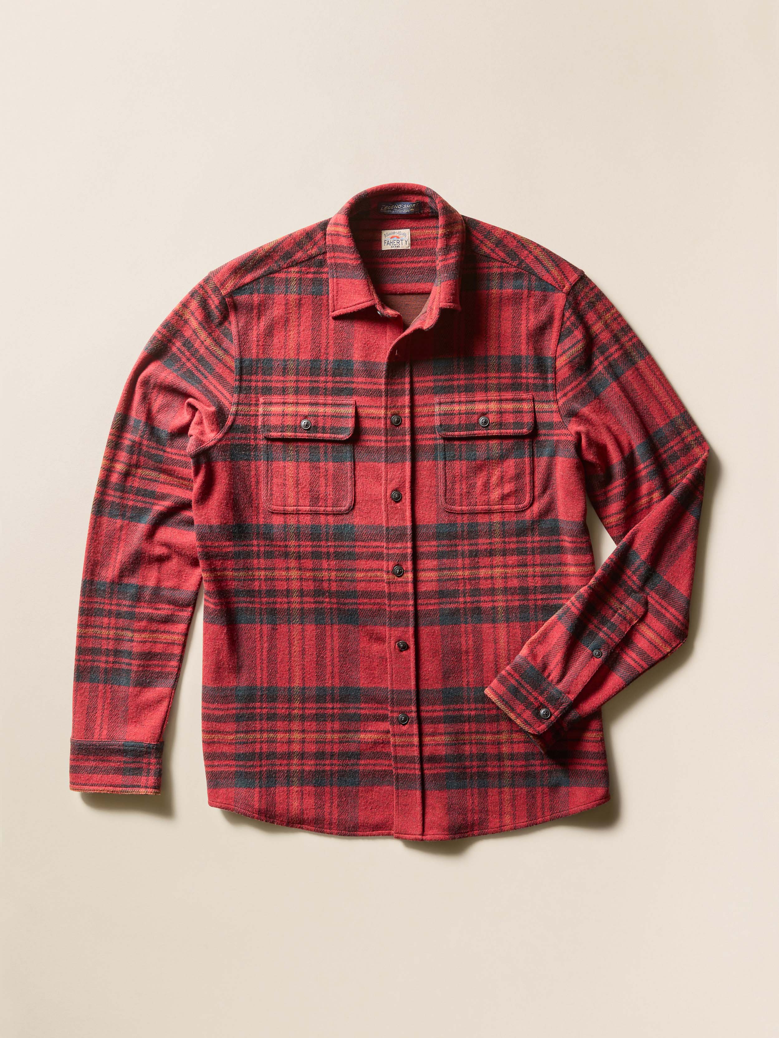Legend™ Sweater Shirt - Red Cedar Plaid | Faherty Brand