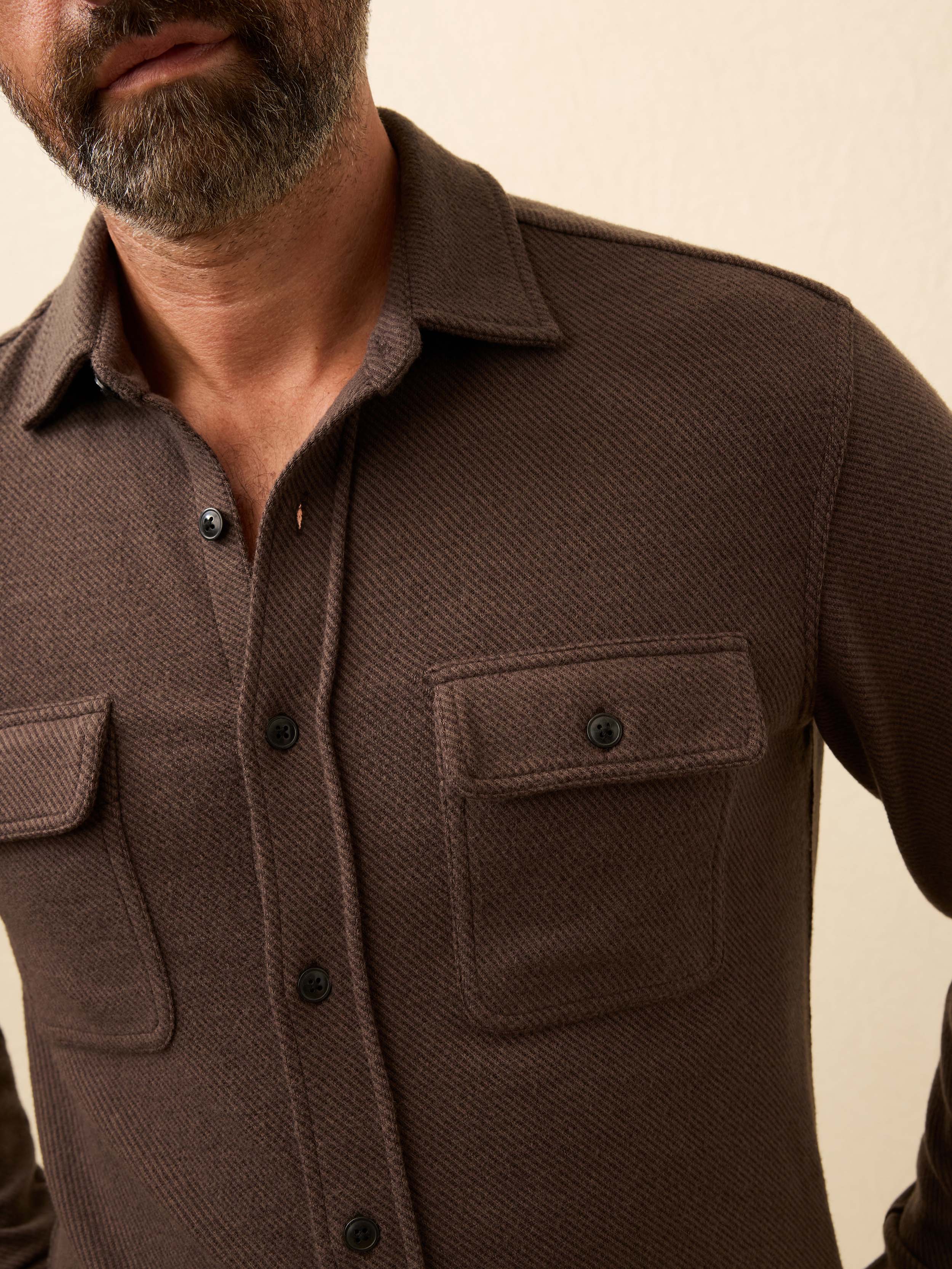 Legend™ Sweater Shirt - Valley Brown Twill | Faherty Brand