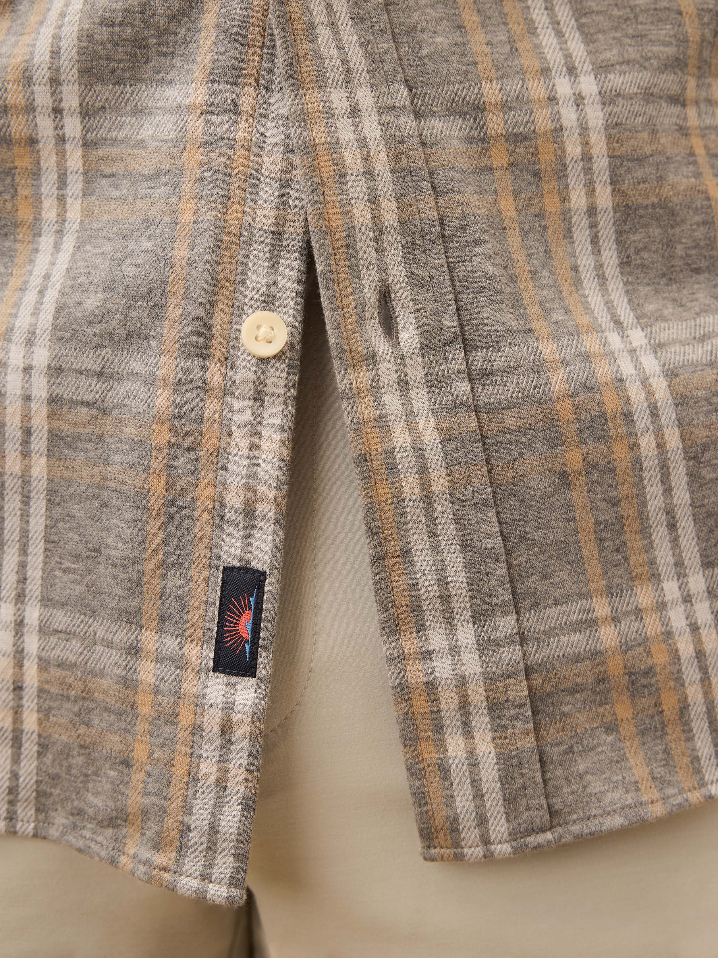 Coastline Knit Shirt - Dune Ash Plaid | Faherty Brand