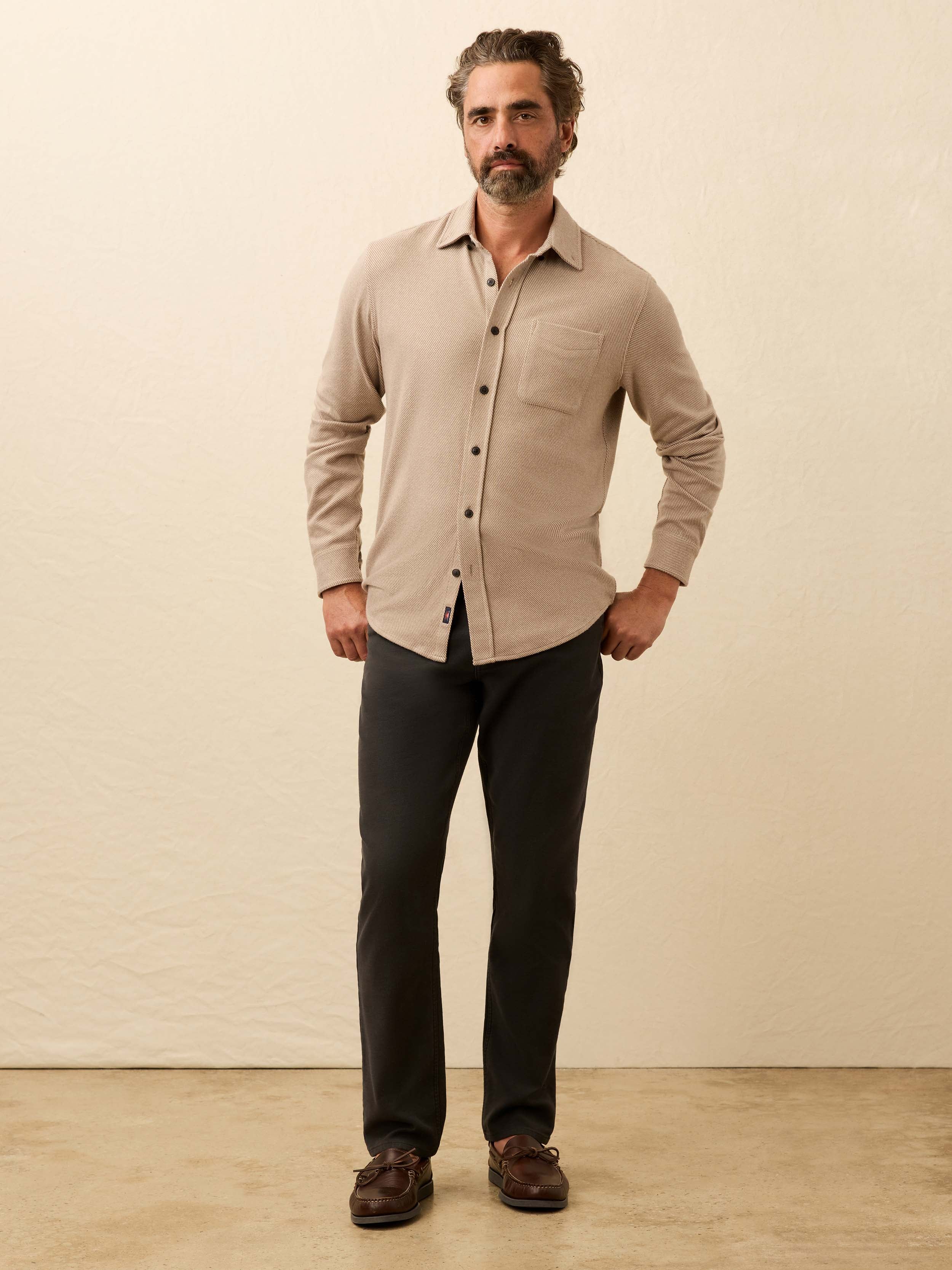 Legend™ Sweater Shirt (Single Pocket) - Timber Twill | Faherty Brand