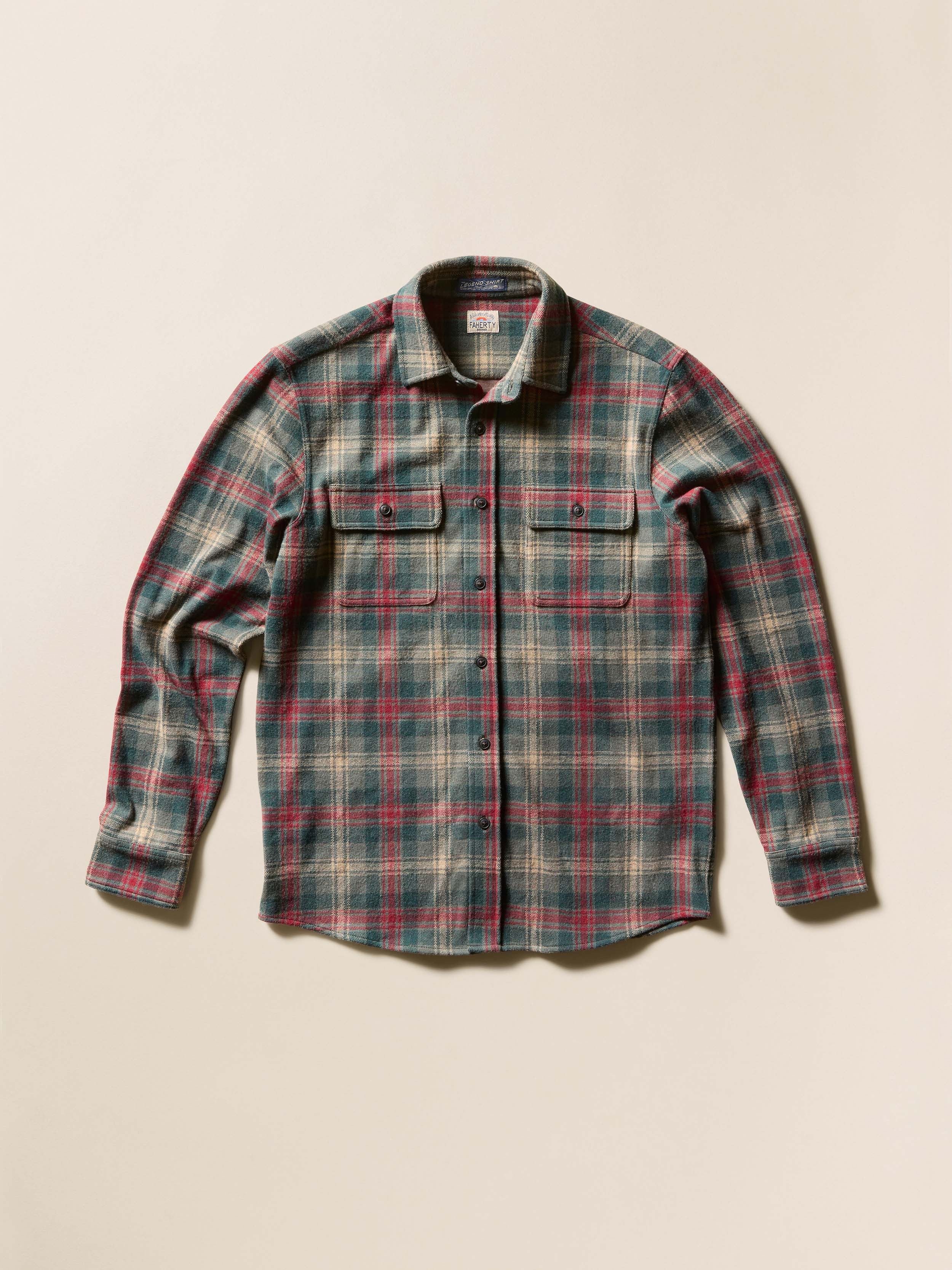 Plaid shirt on a beige background