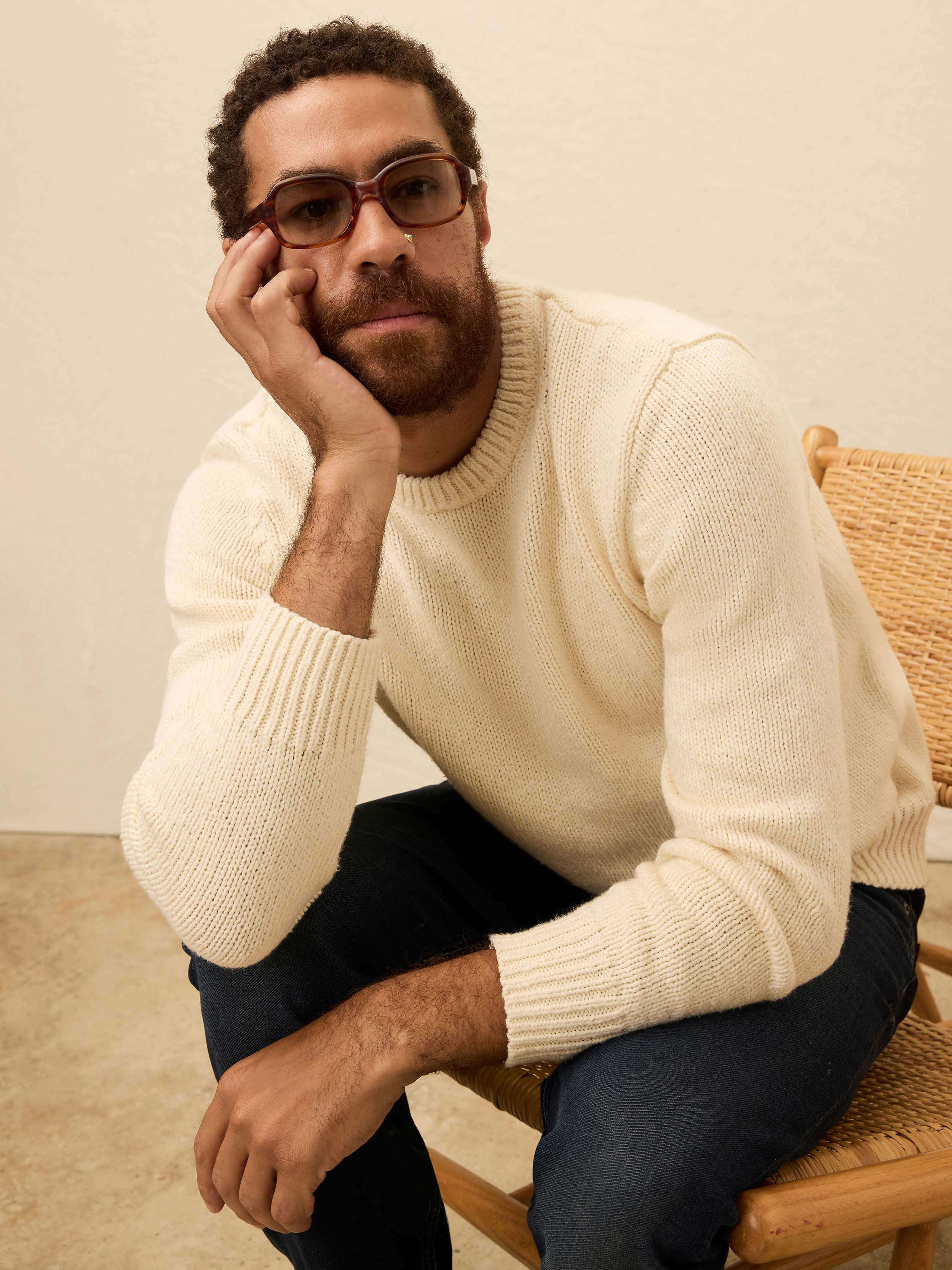 Heirloom Crewneck Sweater - Bone | Faherty Brand