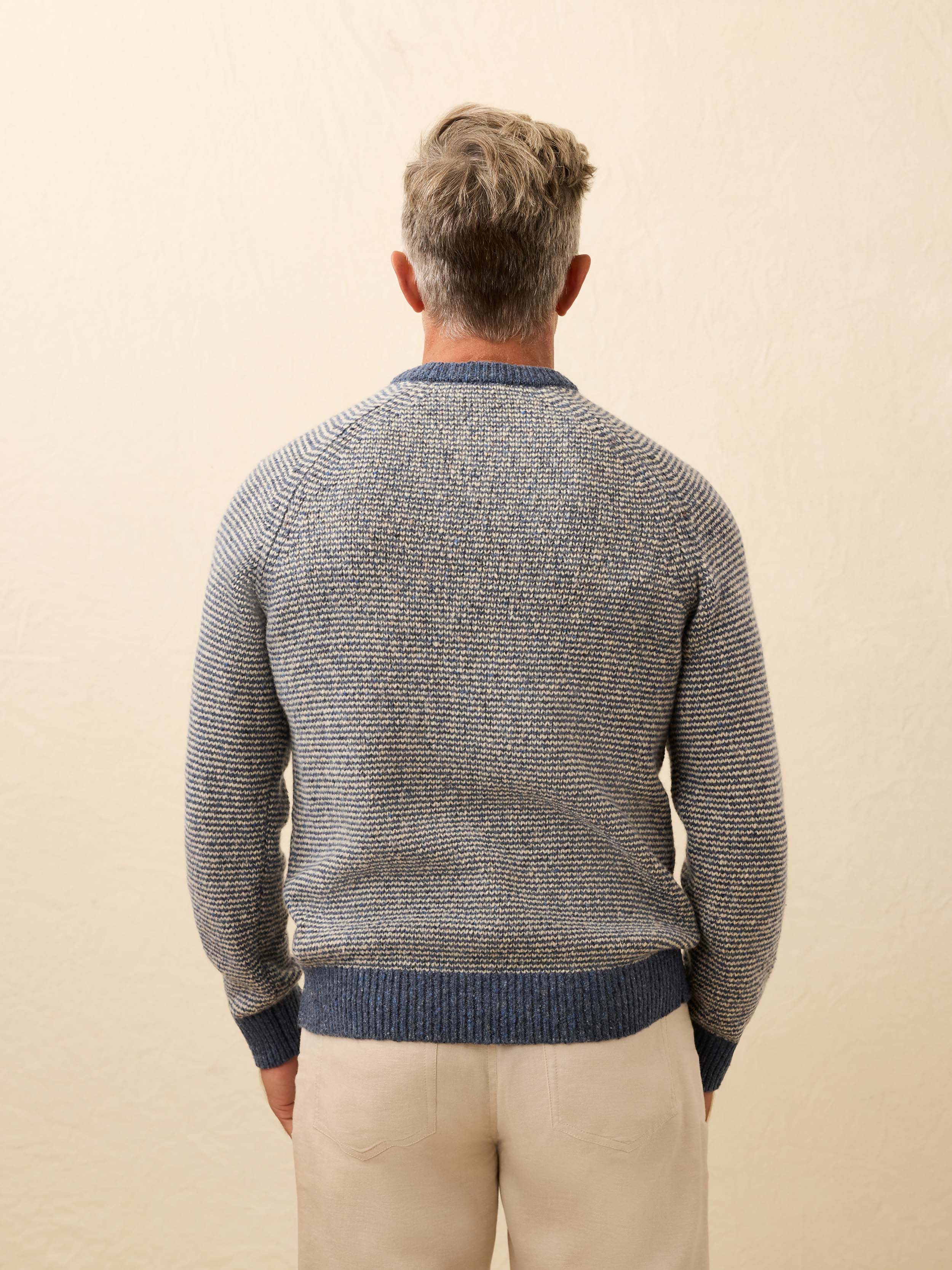 Donegal Crew Sweater - Sea Feeder Marl | Faherty Brand