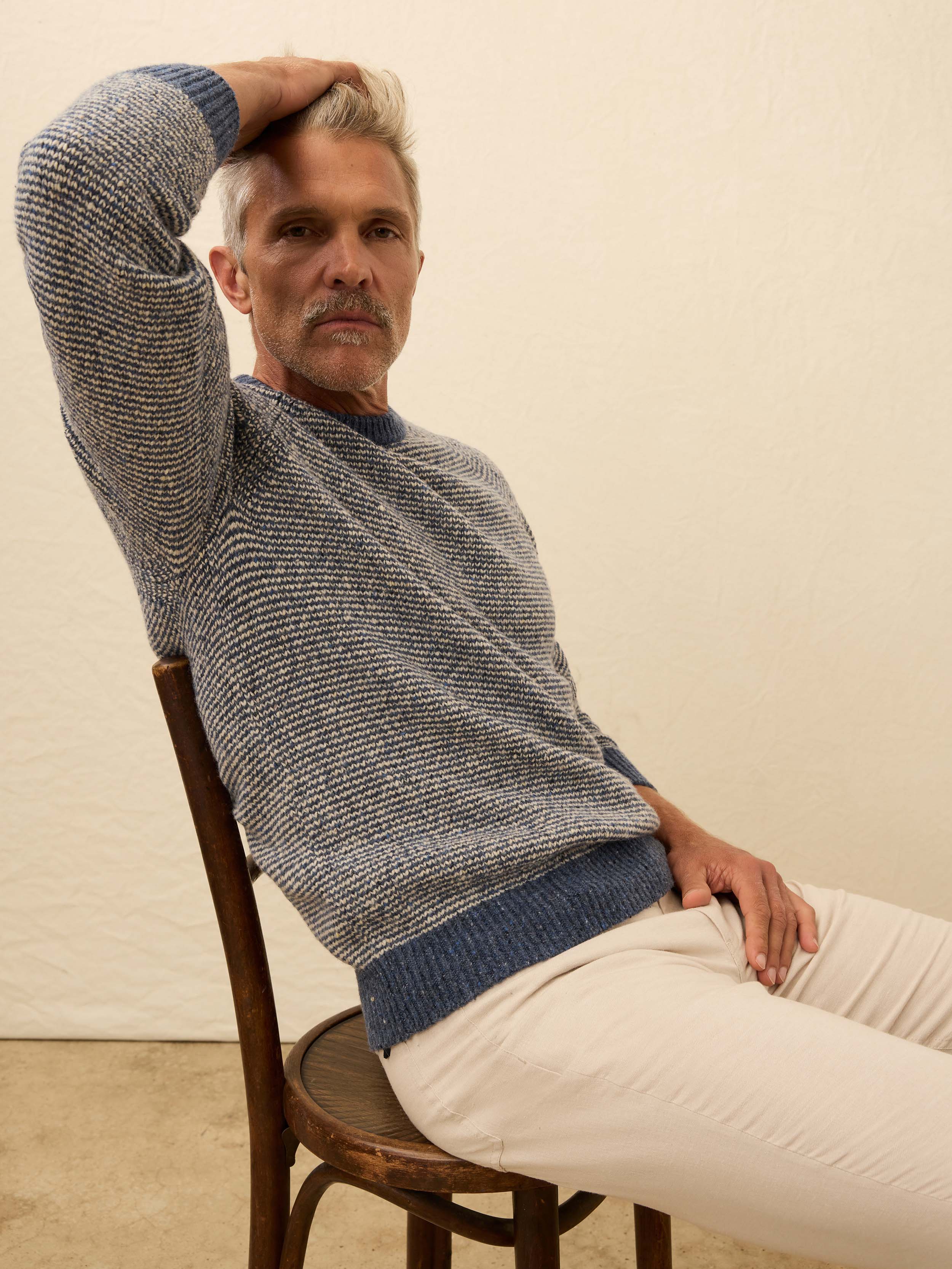 Donegal Crew Sweater - Sea Feeder Marl | Faherty Brand