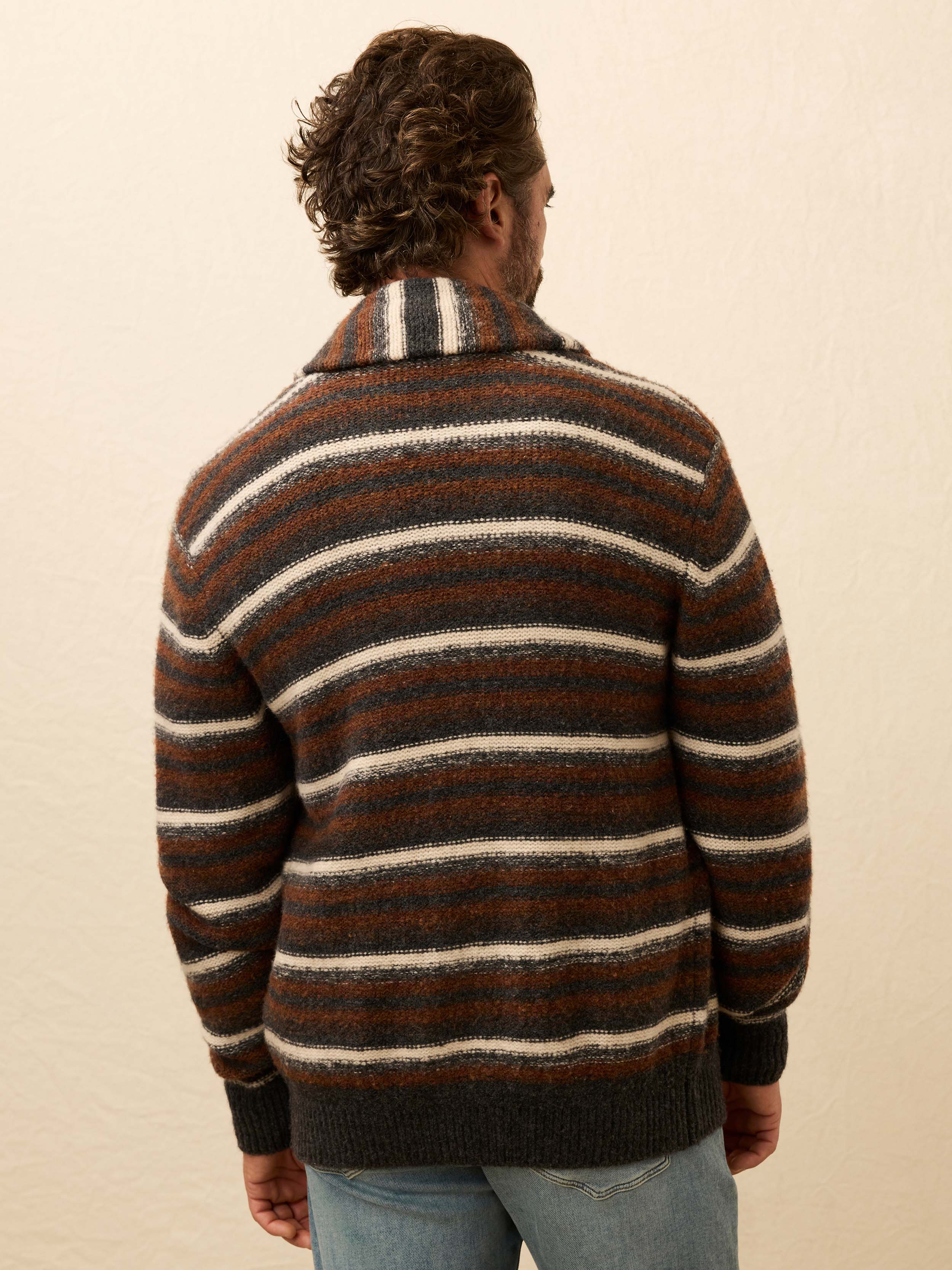 Striped Cardigan Sweater - Rocky Peak Stripe | Faherty Brand