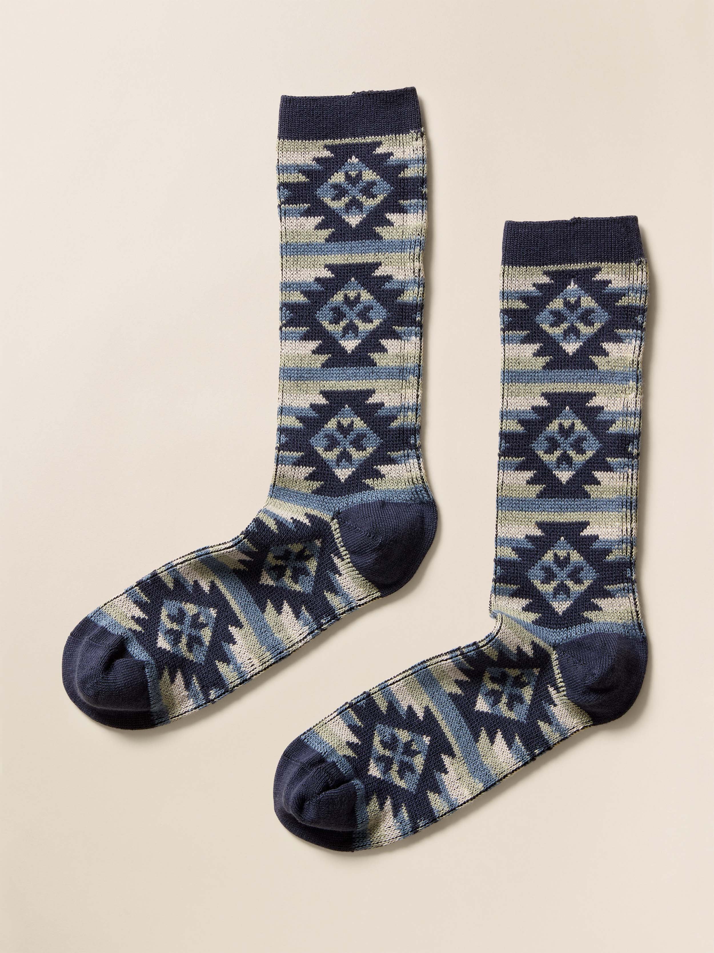 Thunder Voice Eagle Sock - Indigo Night | Faherty Brand