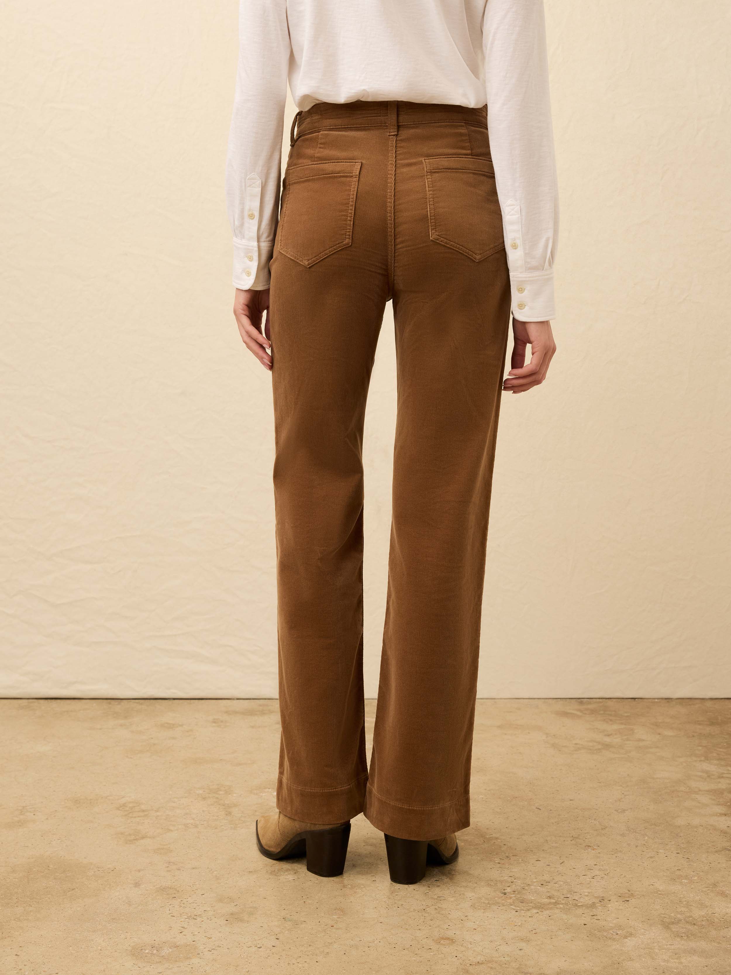Stretch Terry Cord Patch Pocket Pant - Cord Brown | Faherty Brand