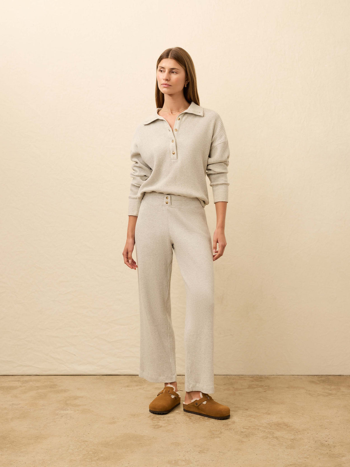  | Après Waffle Pant - Light Grey Heather | Faherty Brand, image 1 of 5