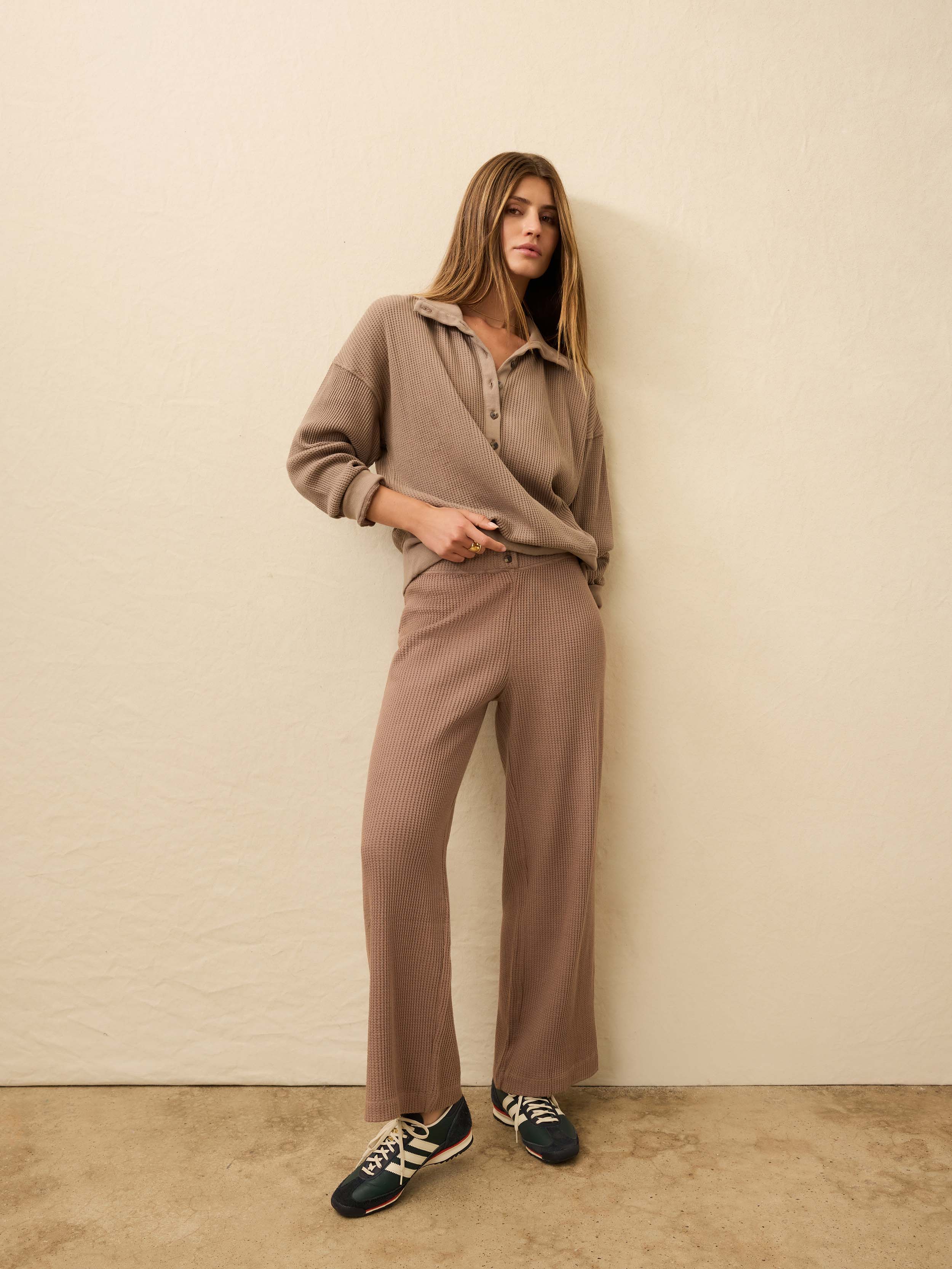 Apres Waffle Pant - Wood Smoke | Faherty Brand