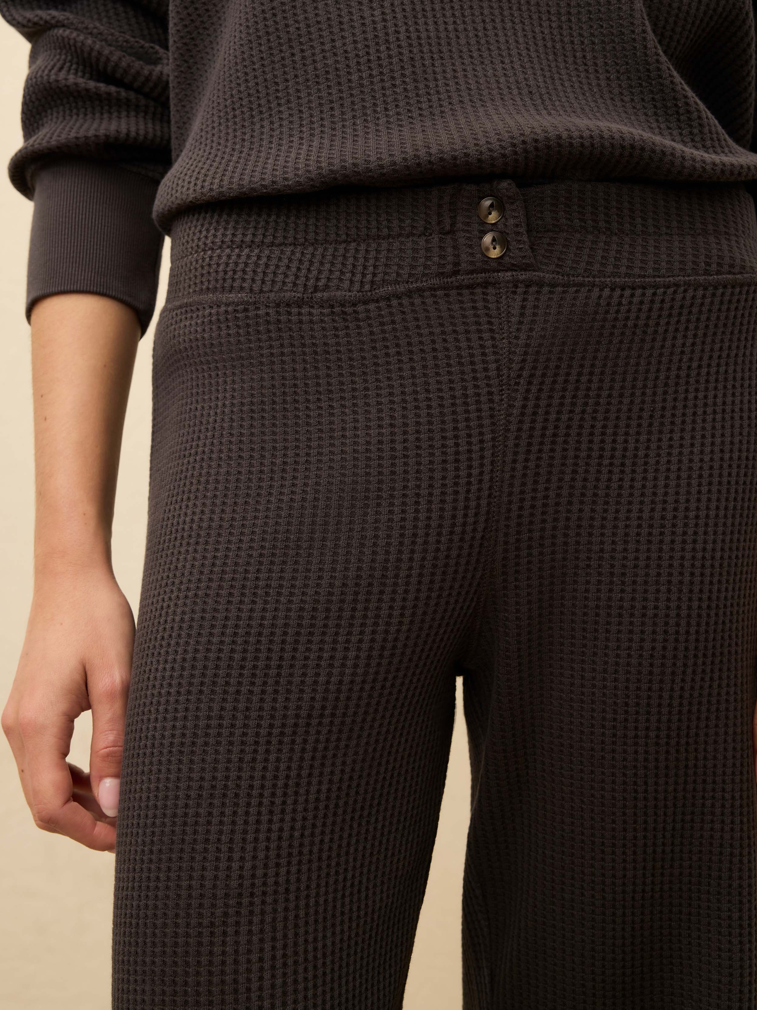 Apres Waffle Pant - Washed Black | Faherty Brand