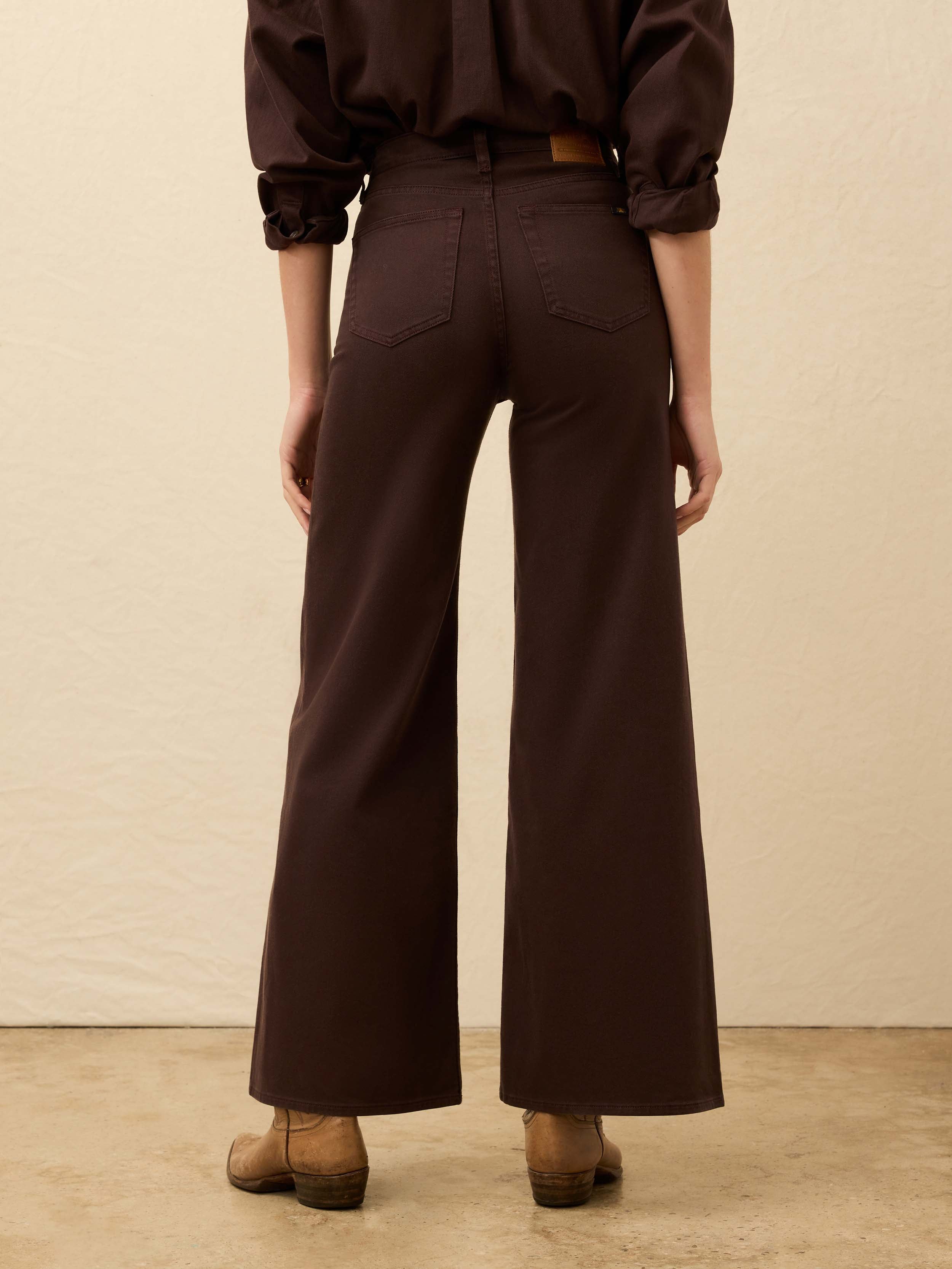 Saturday Denim Wide Leg - Chocolate Brown | Faherty Brand