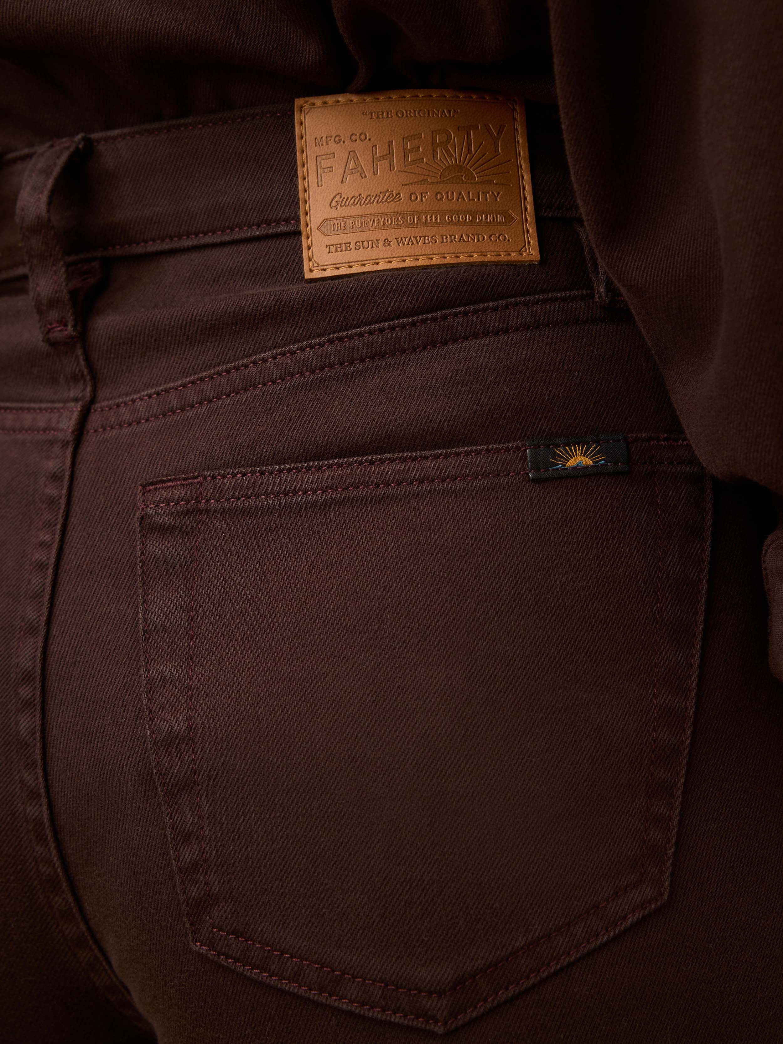 Saturday Denim Wide Leg - Chocolate Brown | Faherty Brand