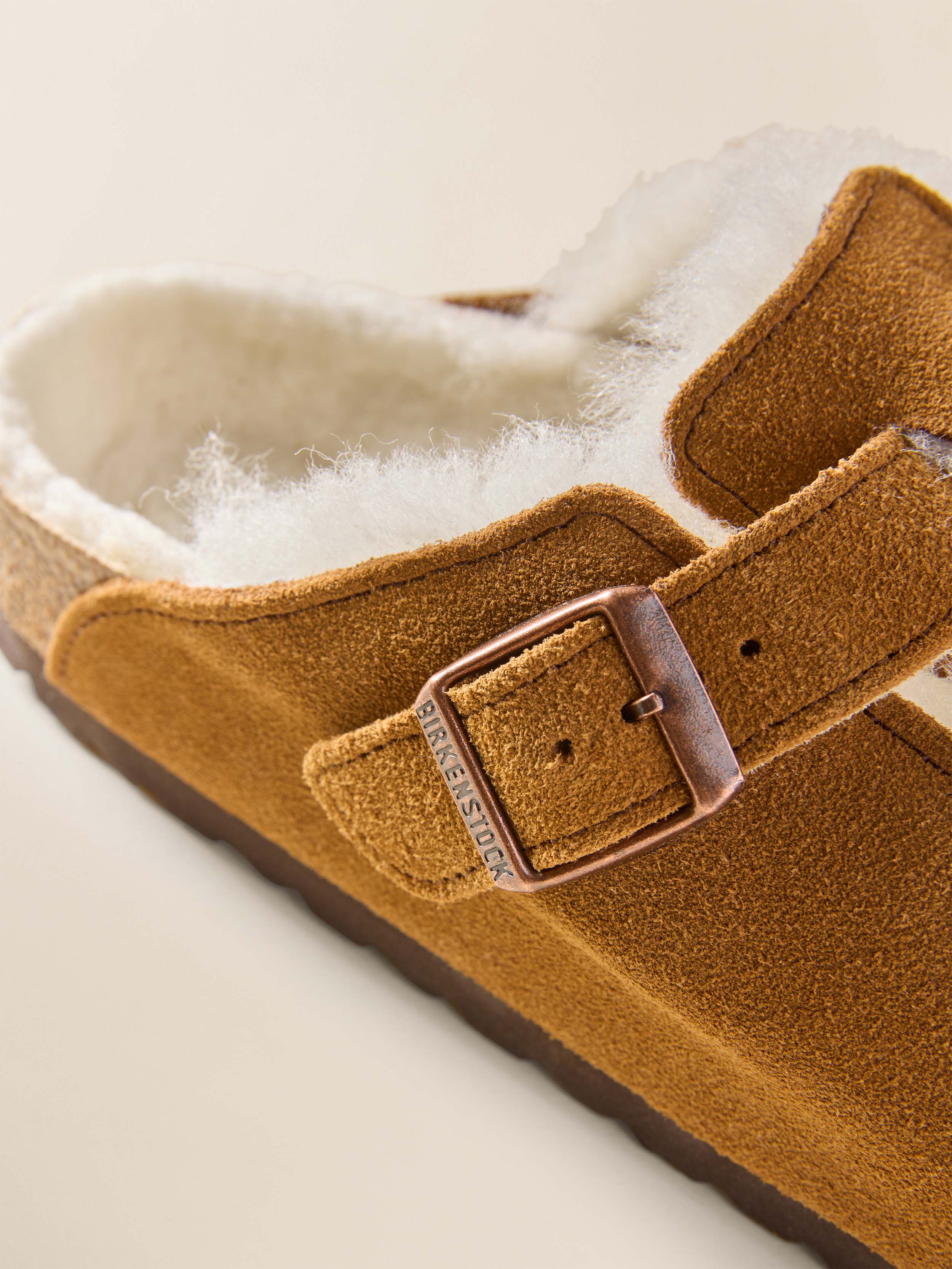 Birkenstock Women's Sherling Boston - Mink | Faherty Brand
