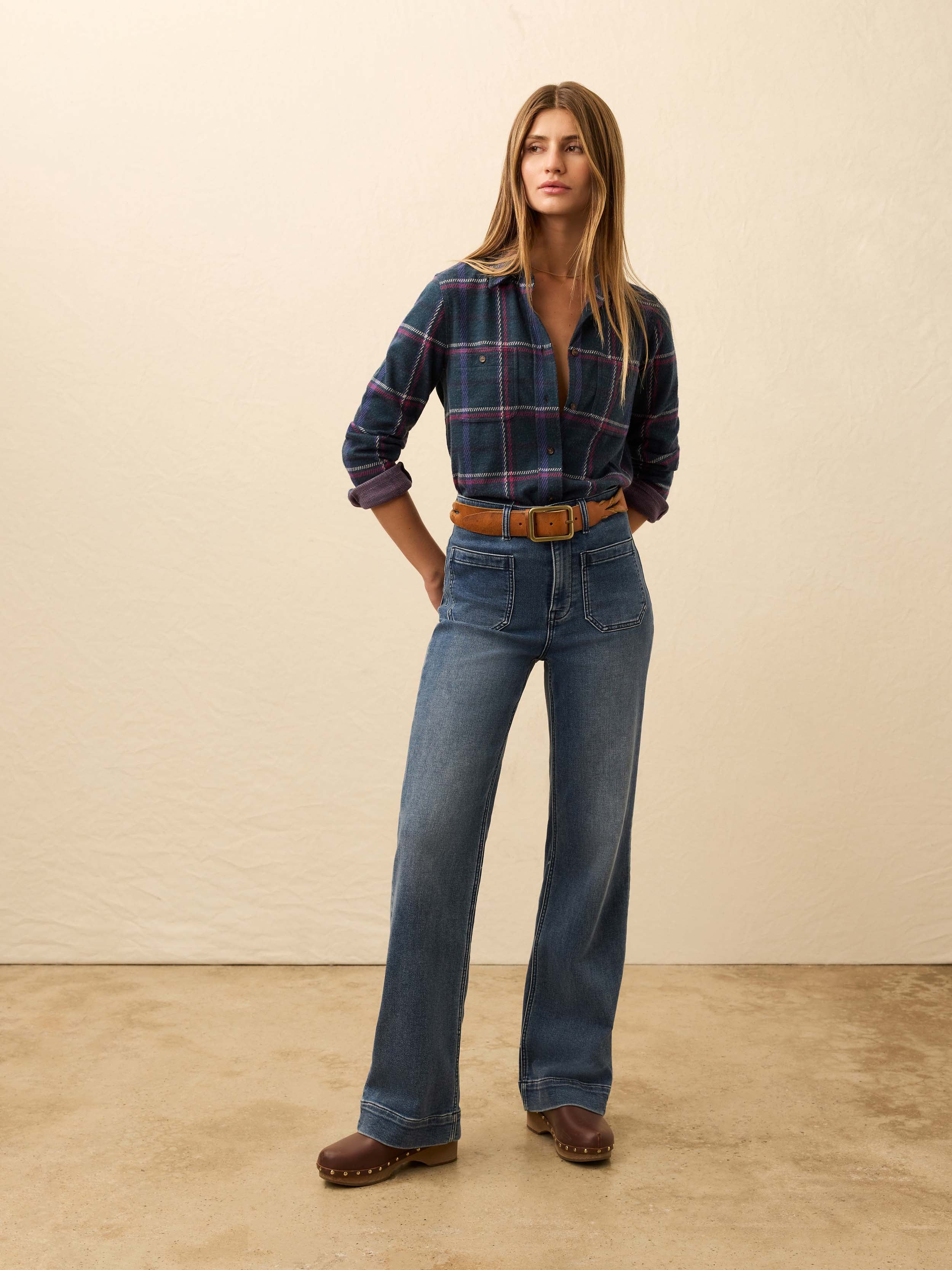 Legend™ Sweater Shirt - Northern Lights Plaid | Faherty Brand