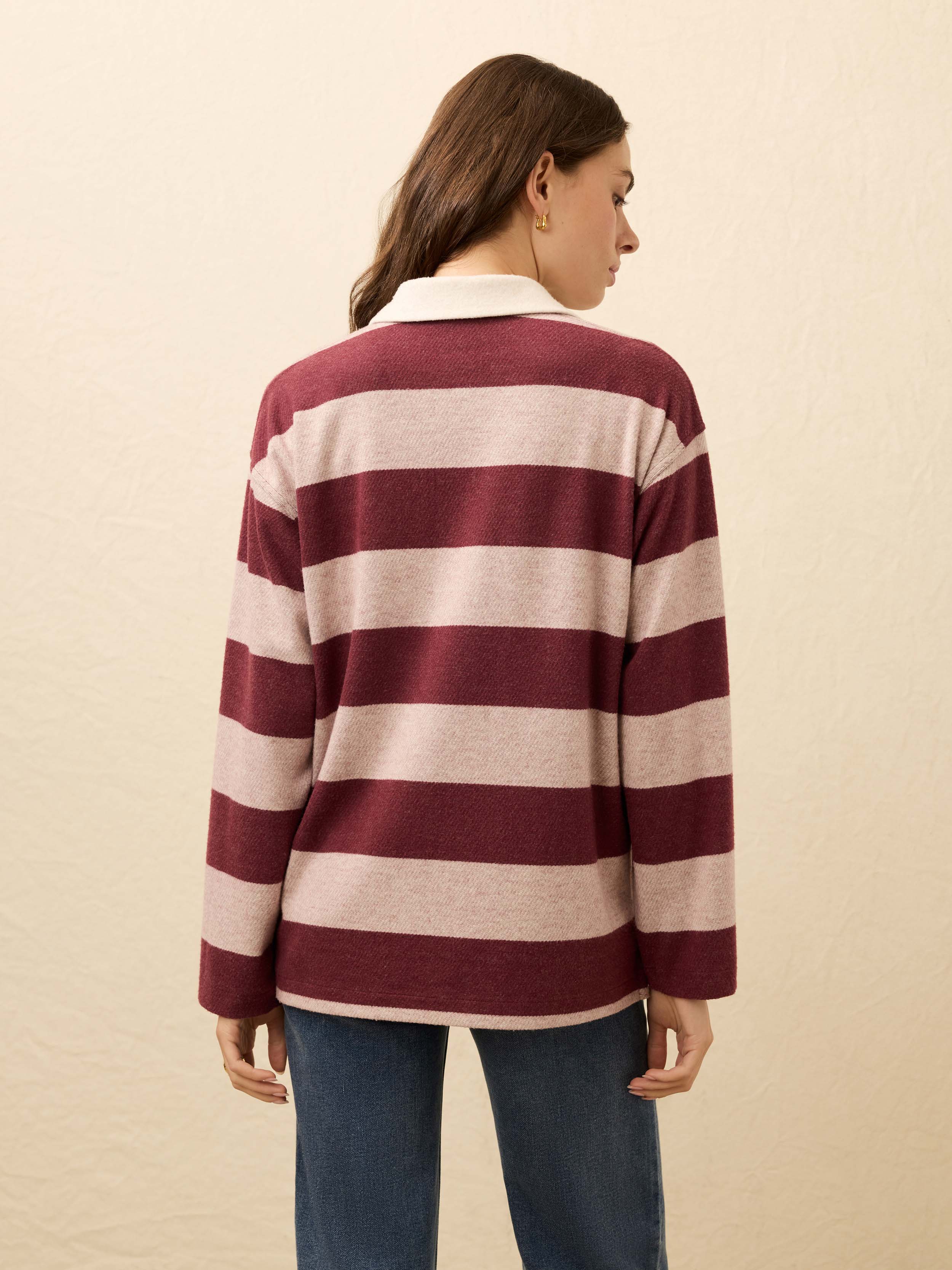 Legend™ Sweater Rugby Popover - Deep Red Rugby | Faherty Brand