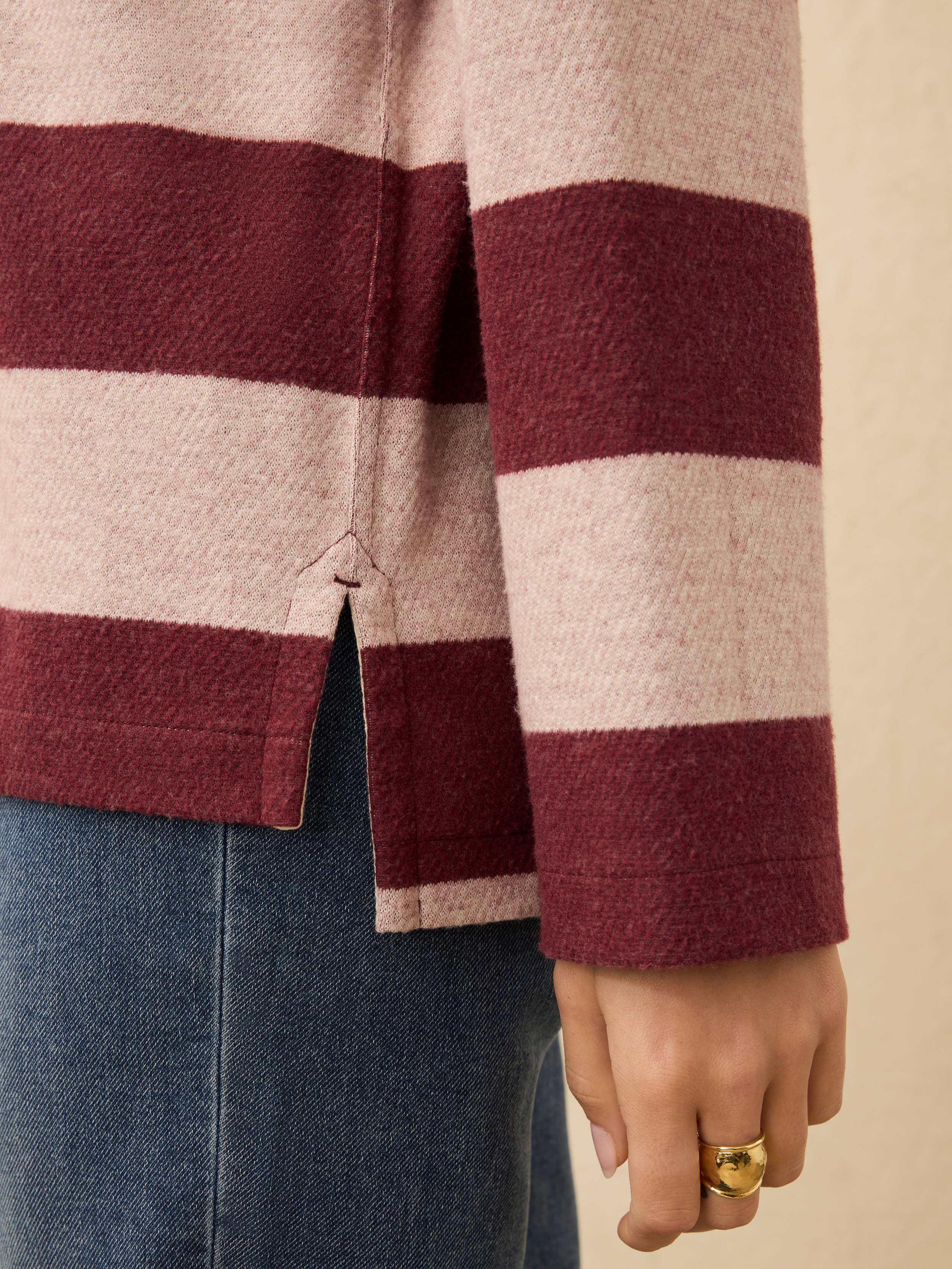 Legend™ Sweater Rugby Popover - Deep Red Rugby | Faherty Brand