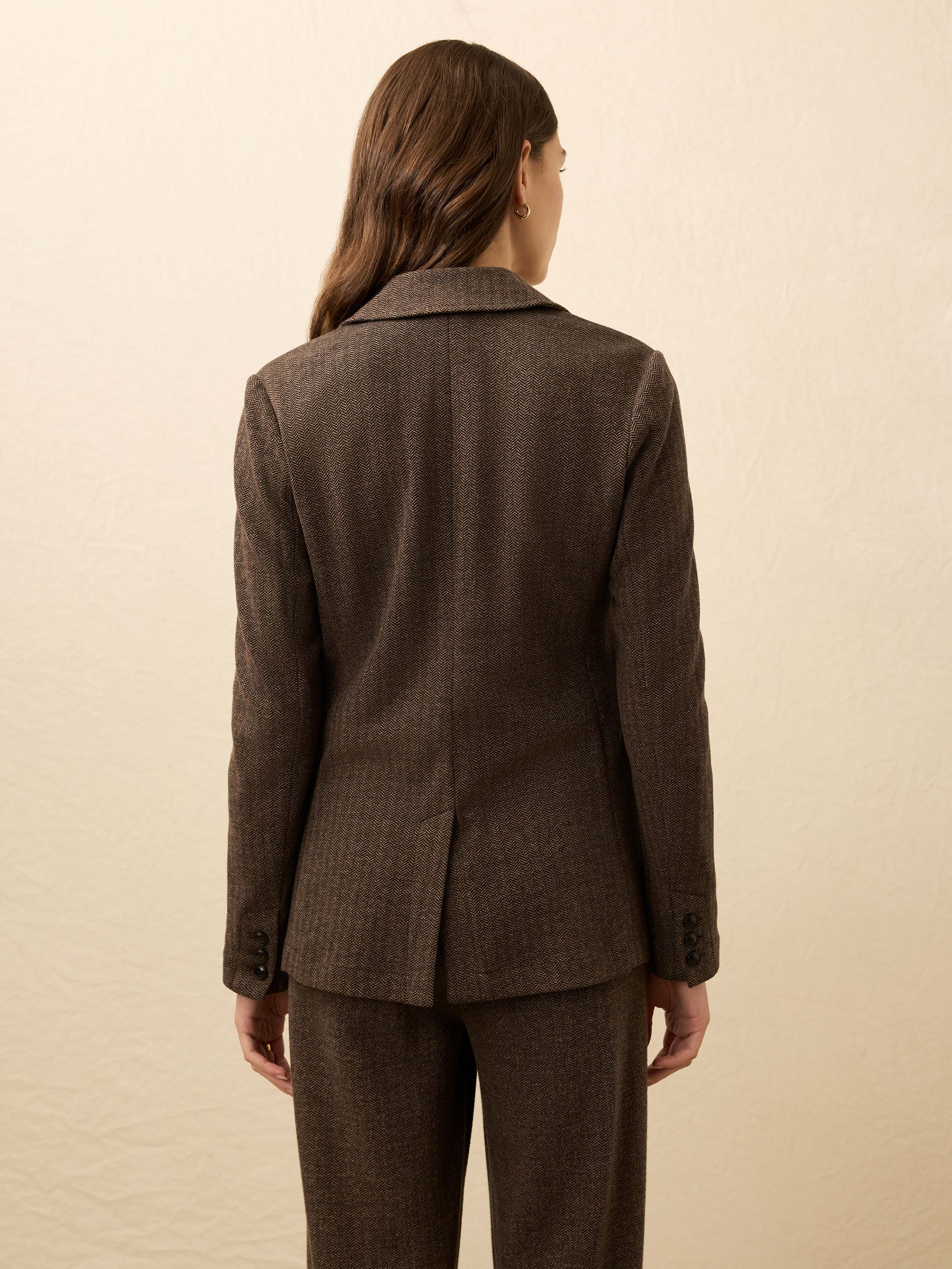 Inlet Houndstooth Blazer - Woodland Herringbone | Faherty Brand