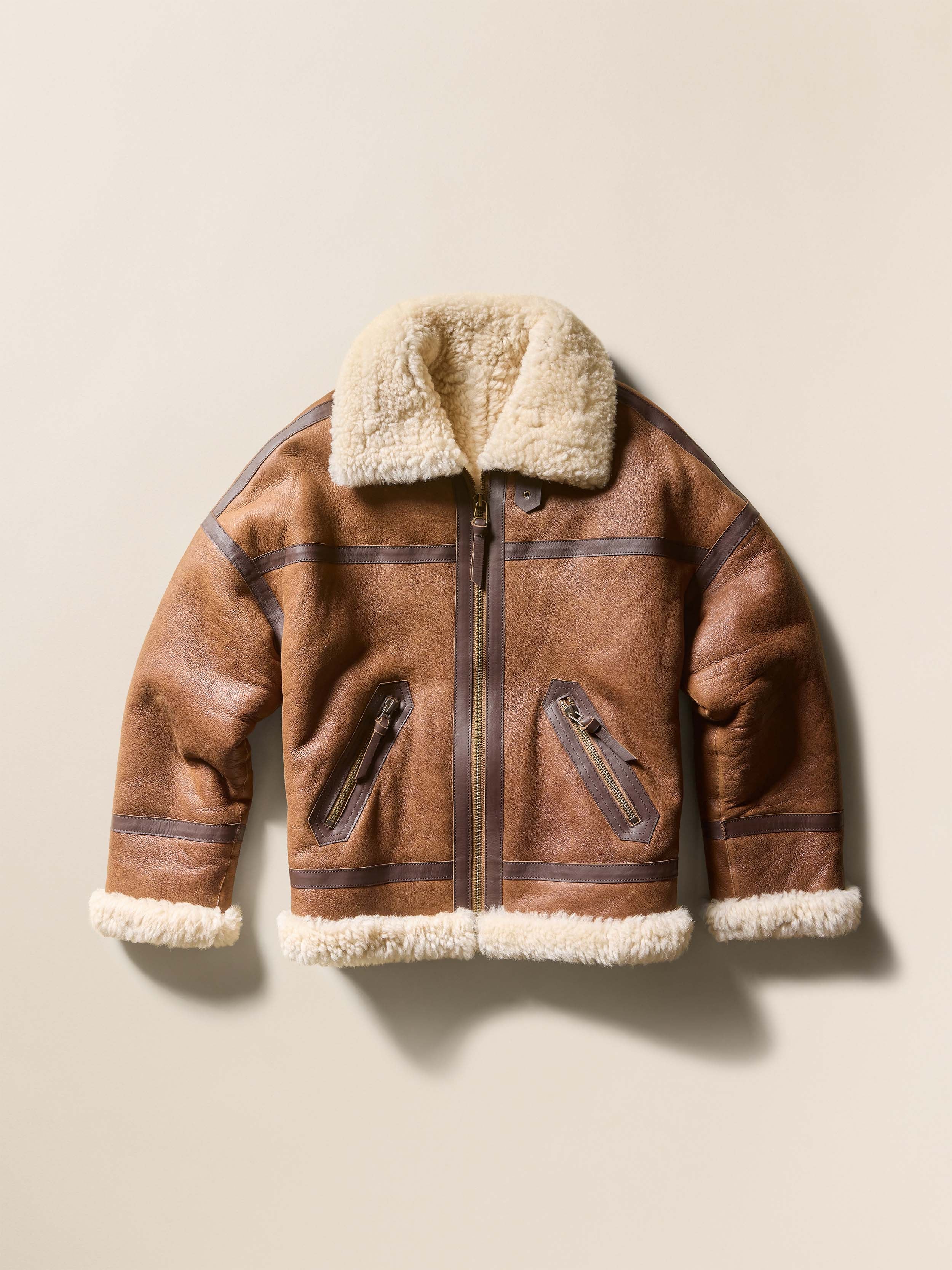 Sedona Shearling Flight Jacket - Brown | Faherty Brand
