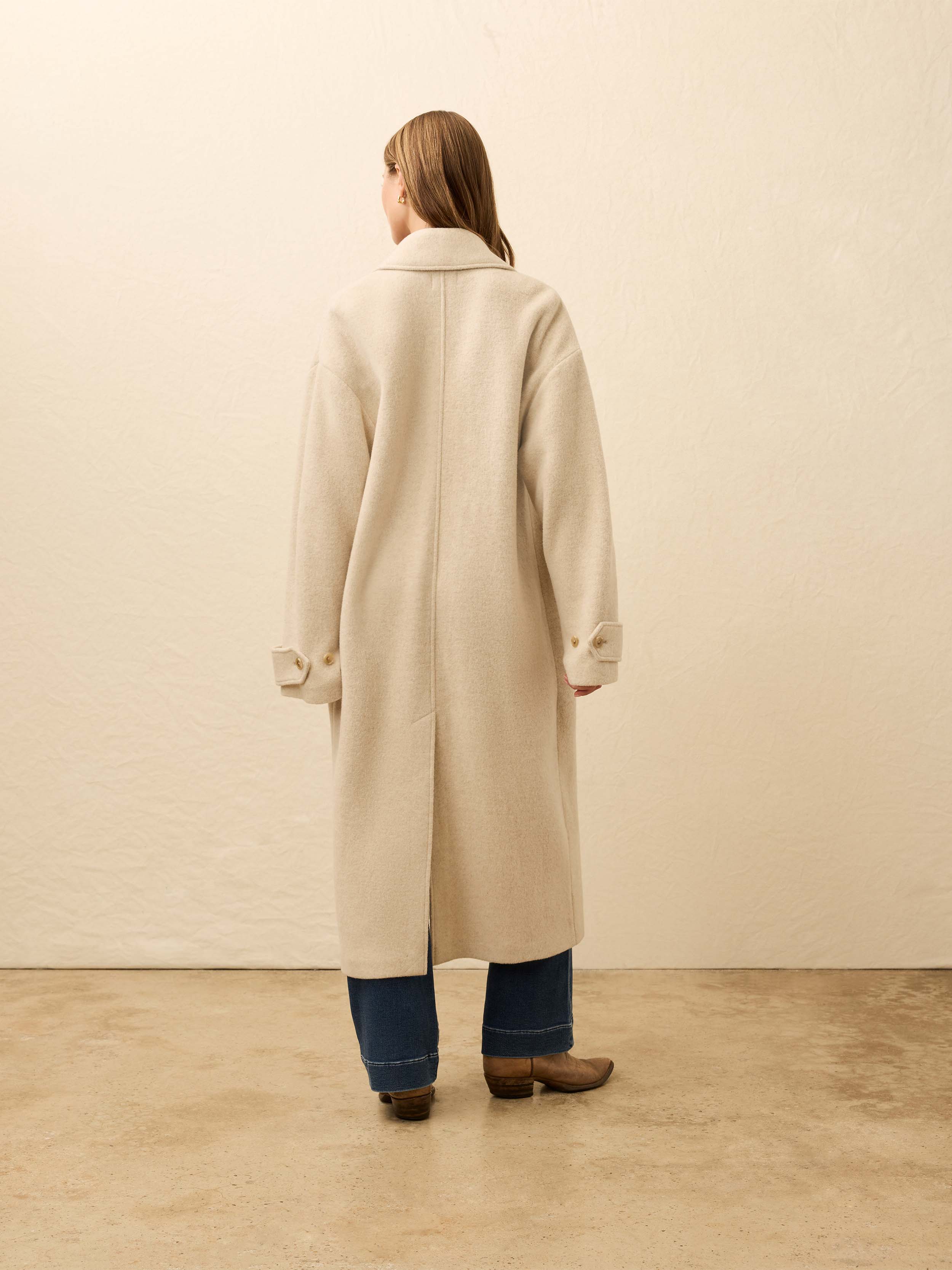 Atlantic Knit Coat - Oat Melange | Faherty Brand