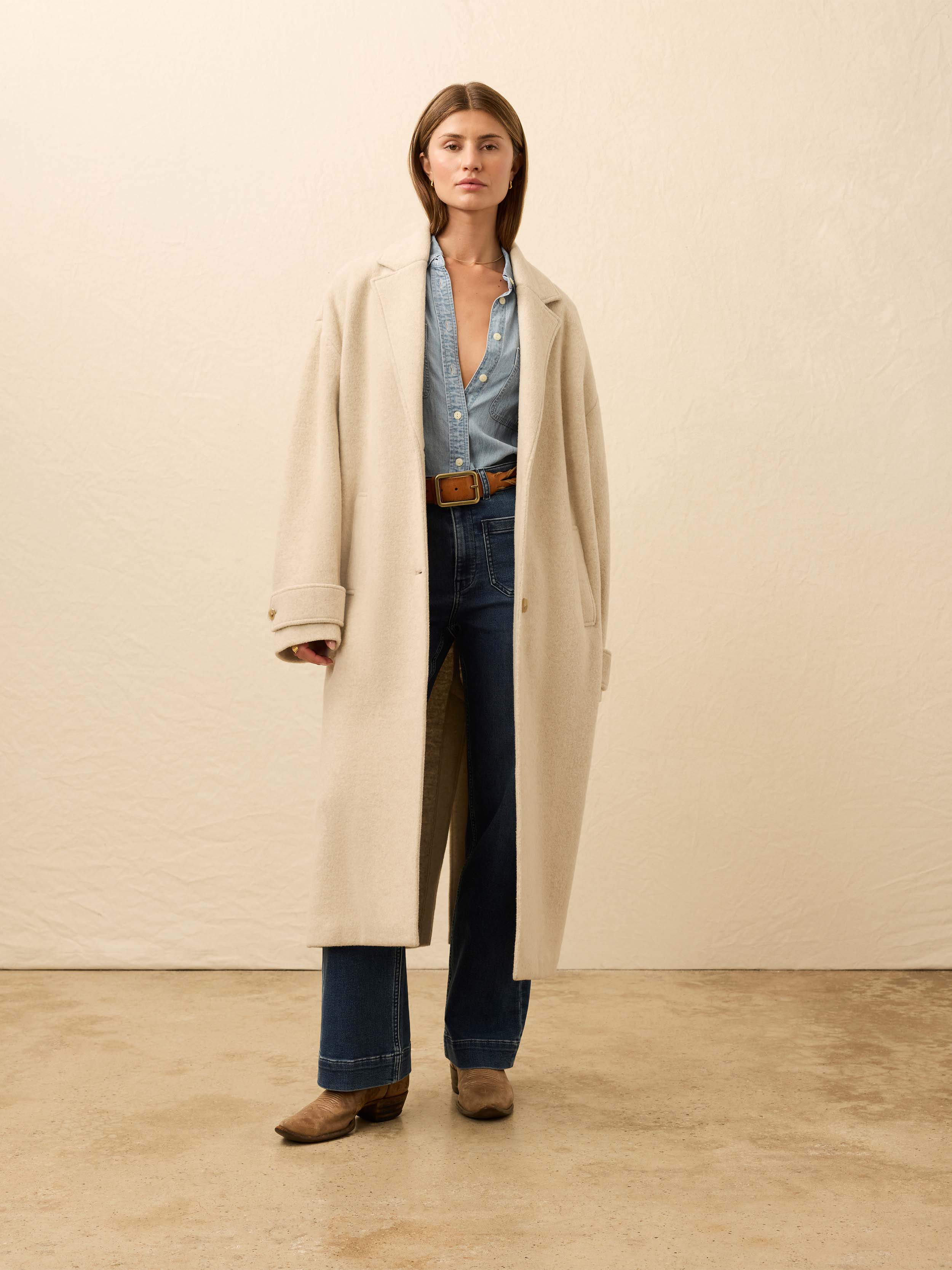 Atlantic Knit Coat - Oat Melange | Faherty Brand