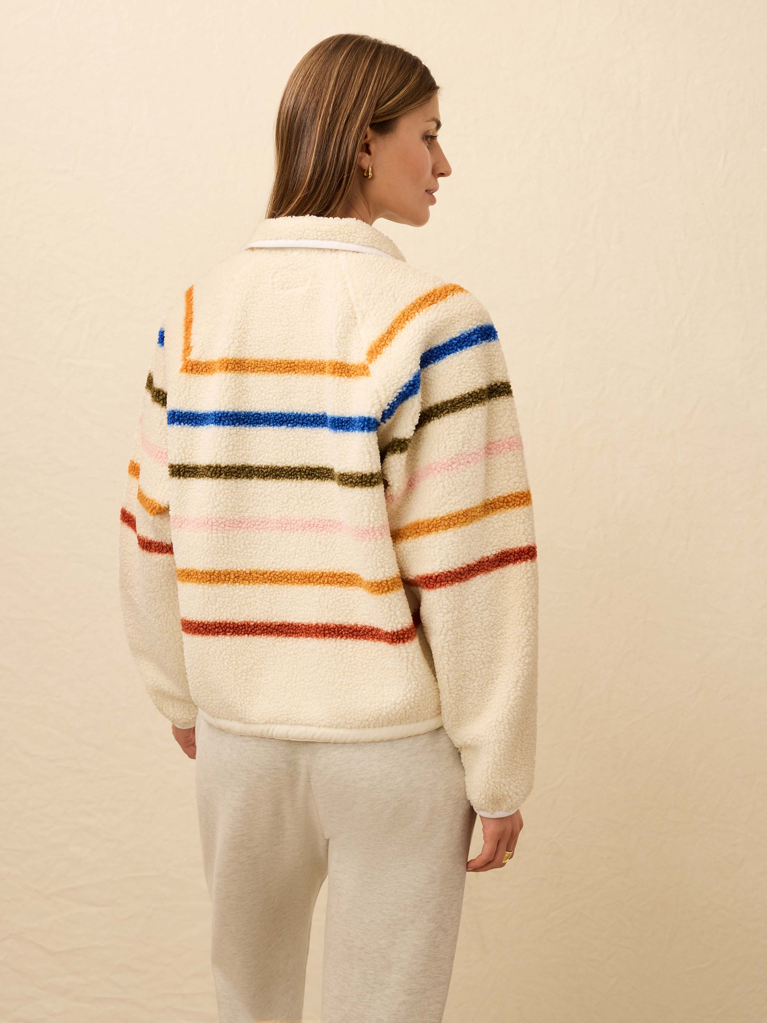 Fireside Fleece Popover - Dream Fleece Stripe | Faherty Brand