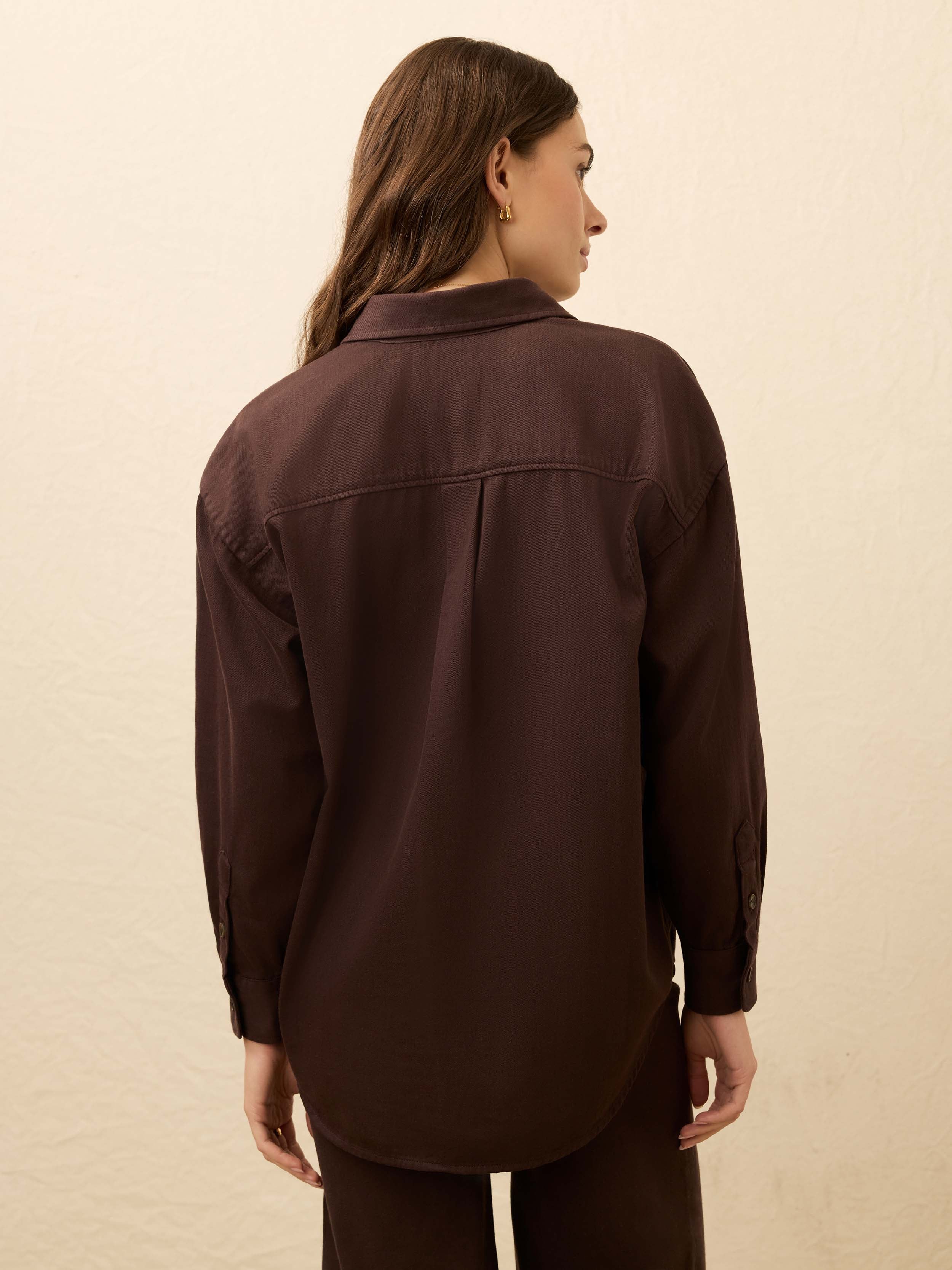 Sunfair Denim Shirt - Chocolate Brown | Faherty Brand