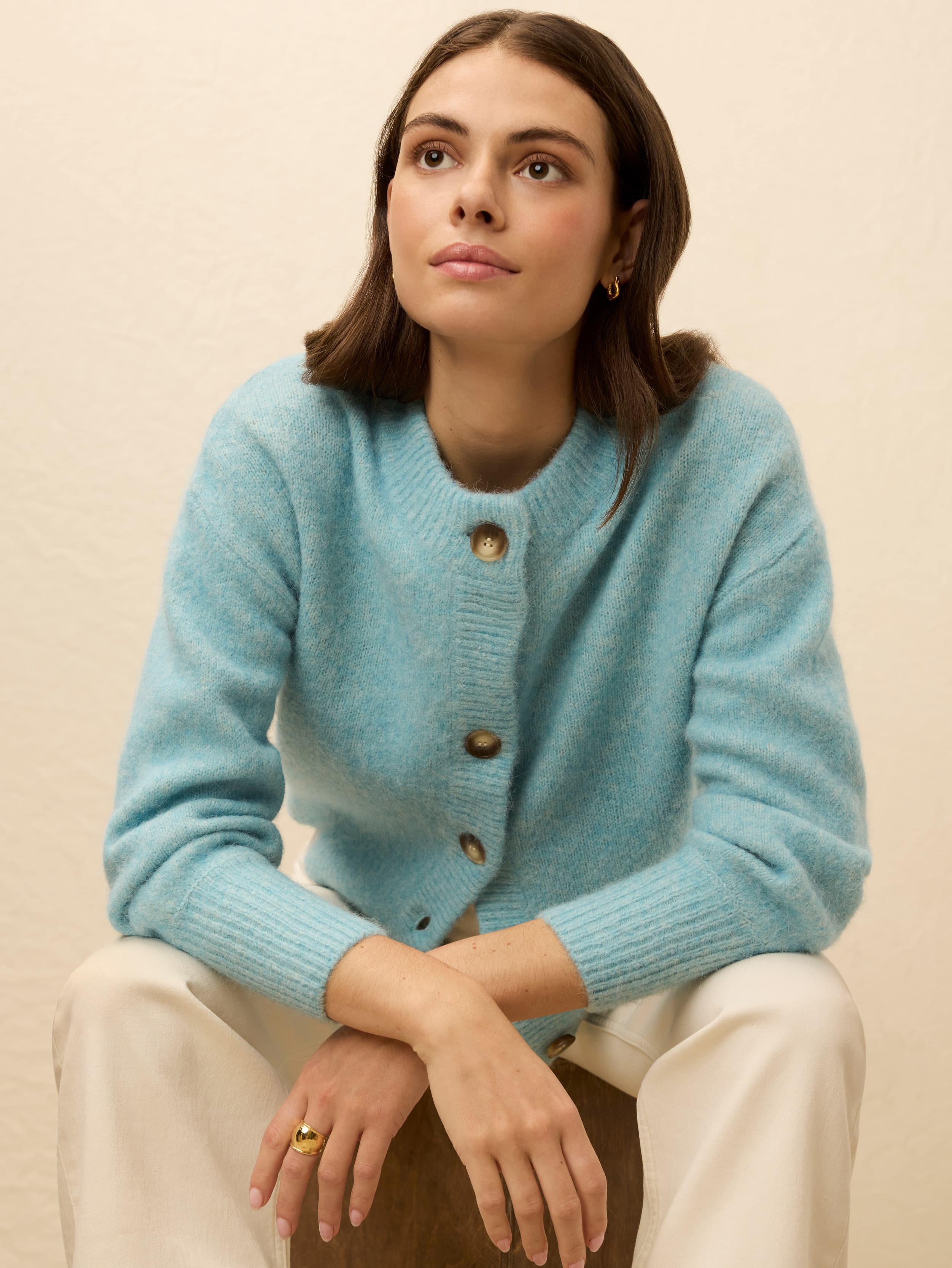 Alpine Cozy Cardigan - Lake Blue | Faherty Brand
