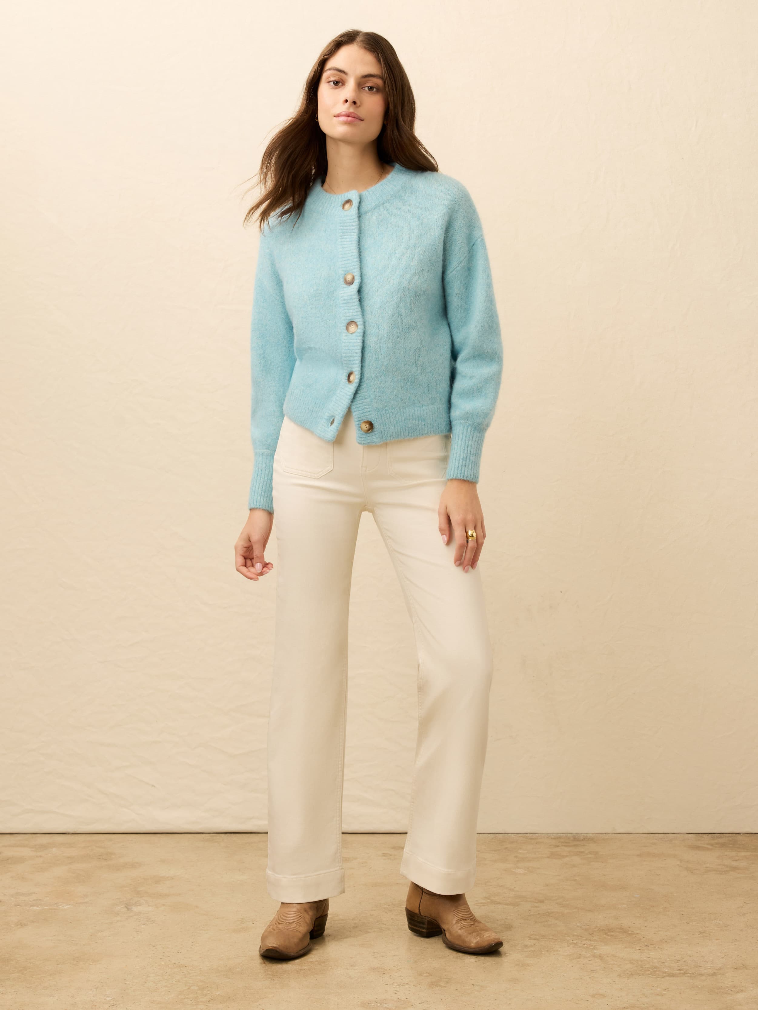 Alpine Cozy Cardigan - Lake Blue | Faherty Brand