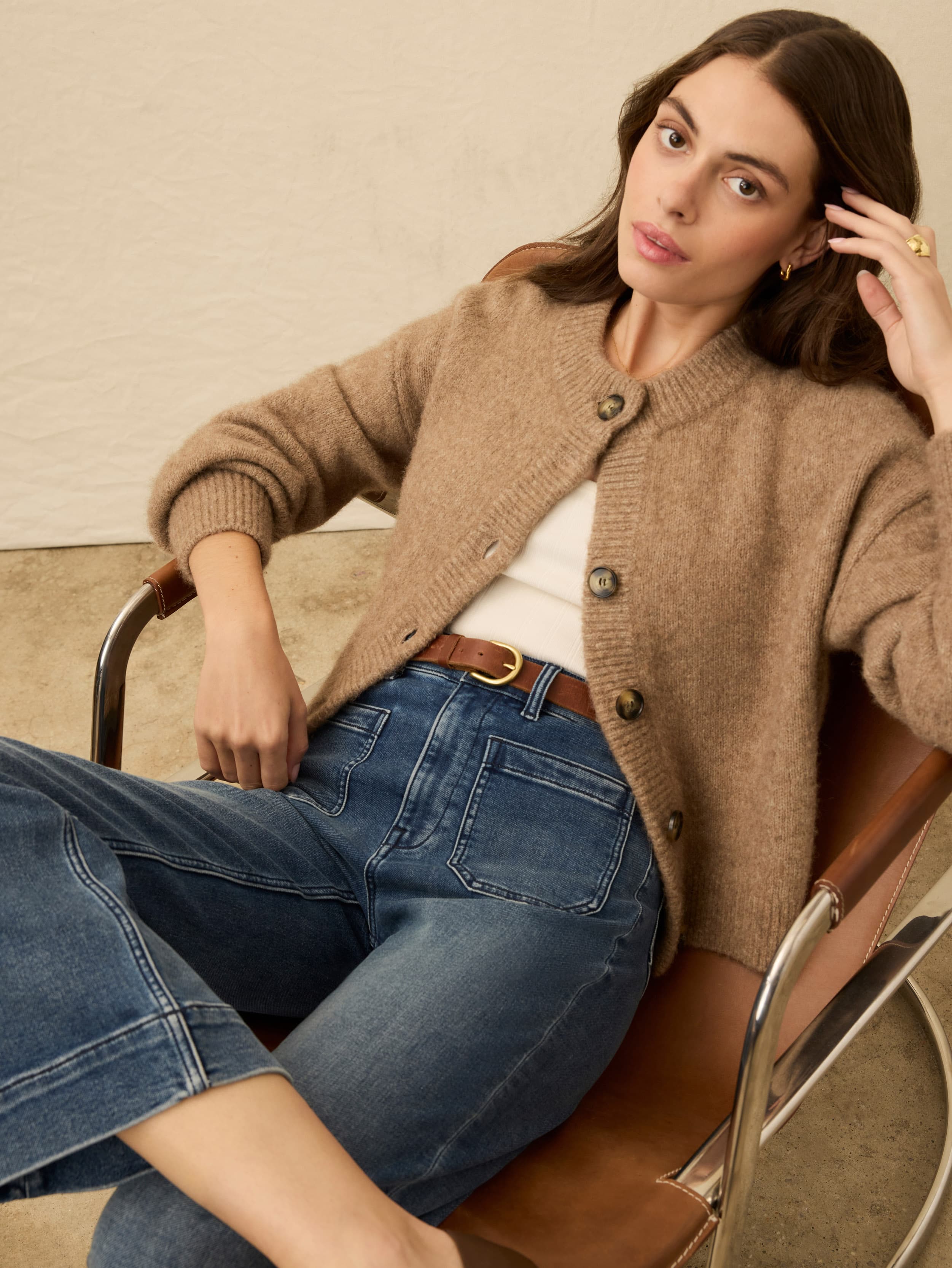 Alpine Cozy Cardigan - Toffee | Faherty Brand