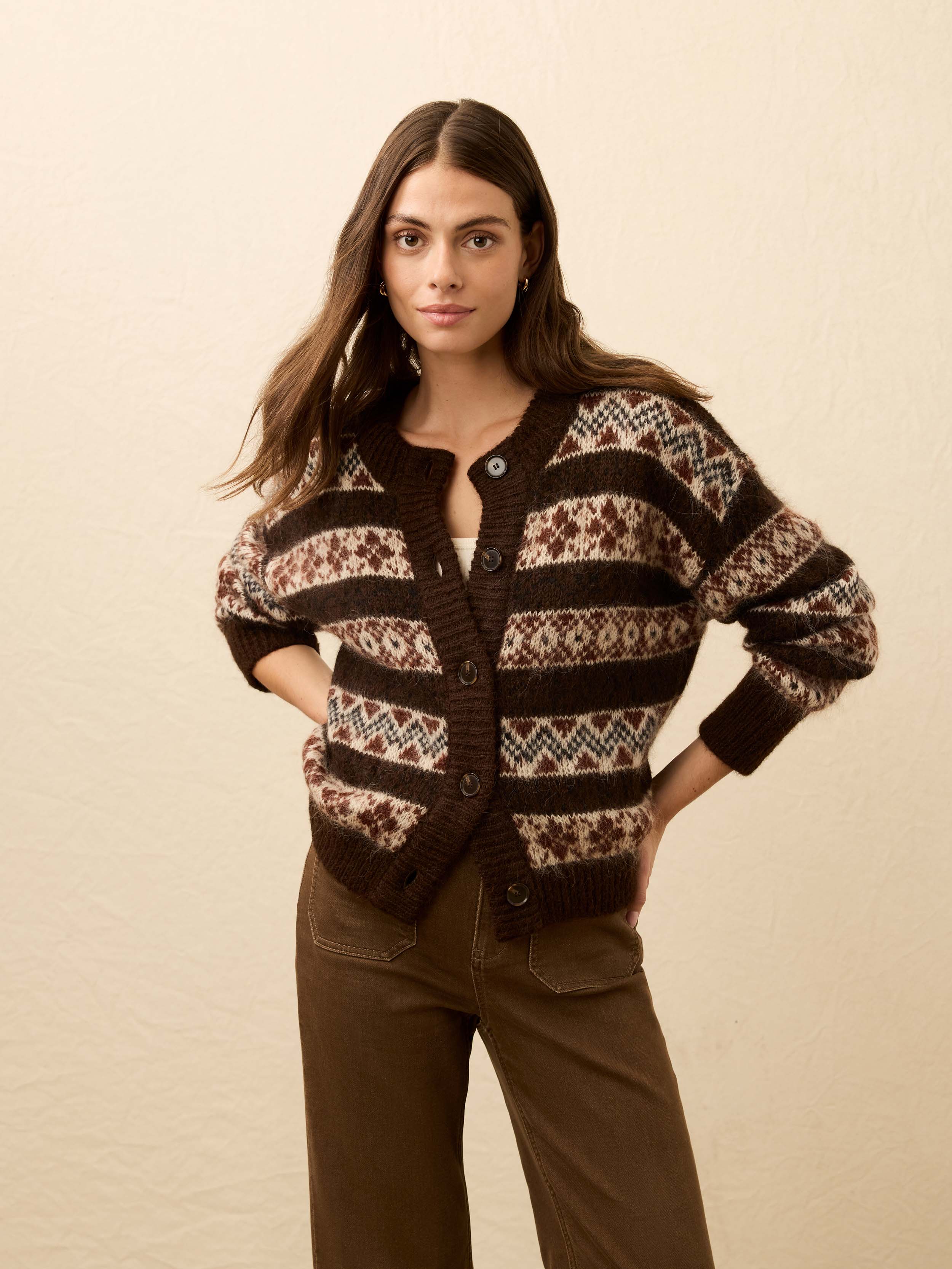 Wildwood Cardigan - Chestnut | Faherty Brand