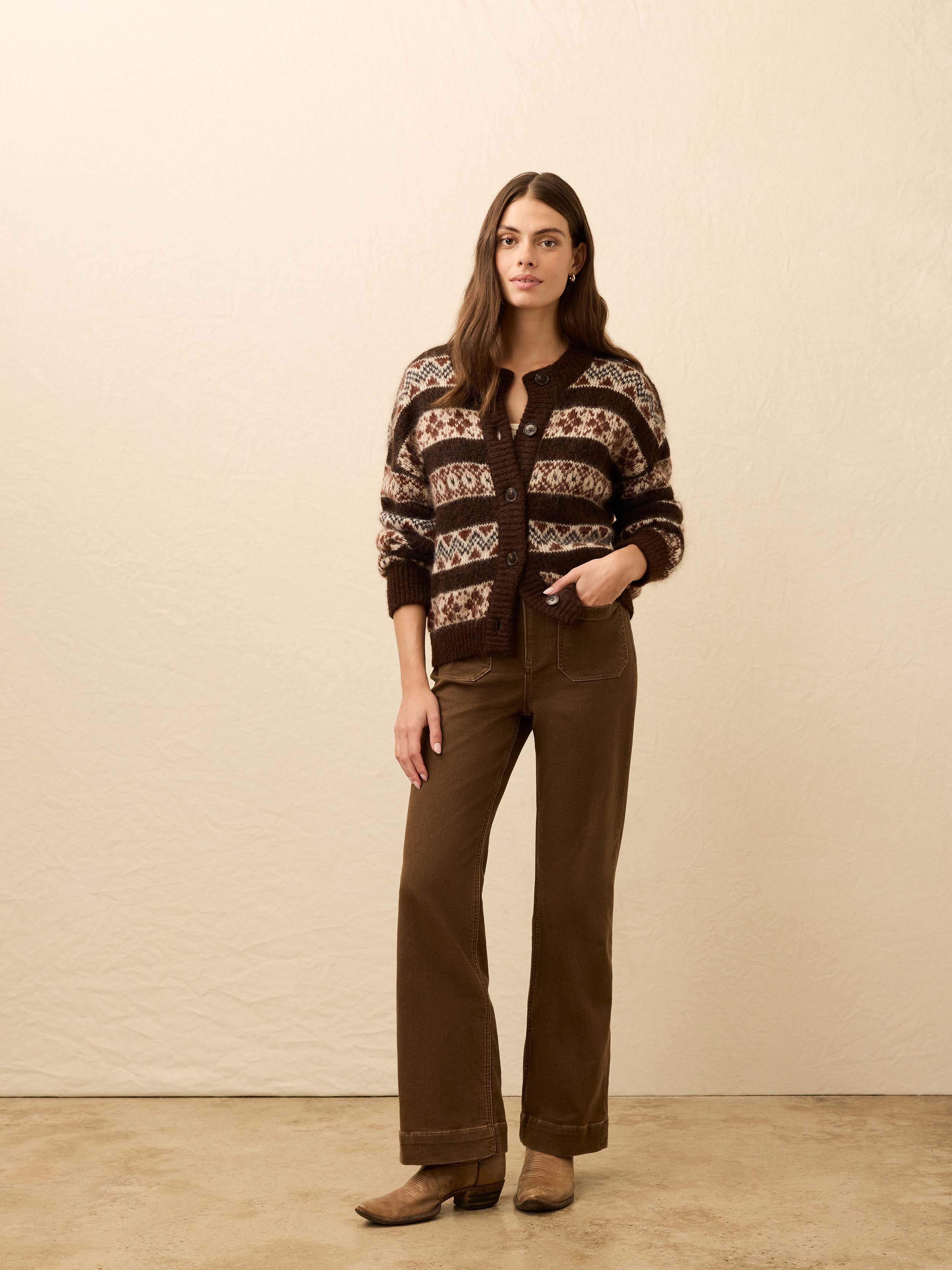 Wildwood Cardigan - Chestnut | Faherty Brand
