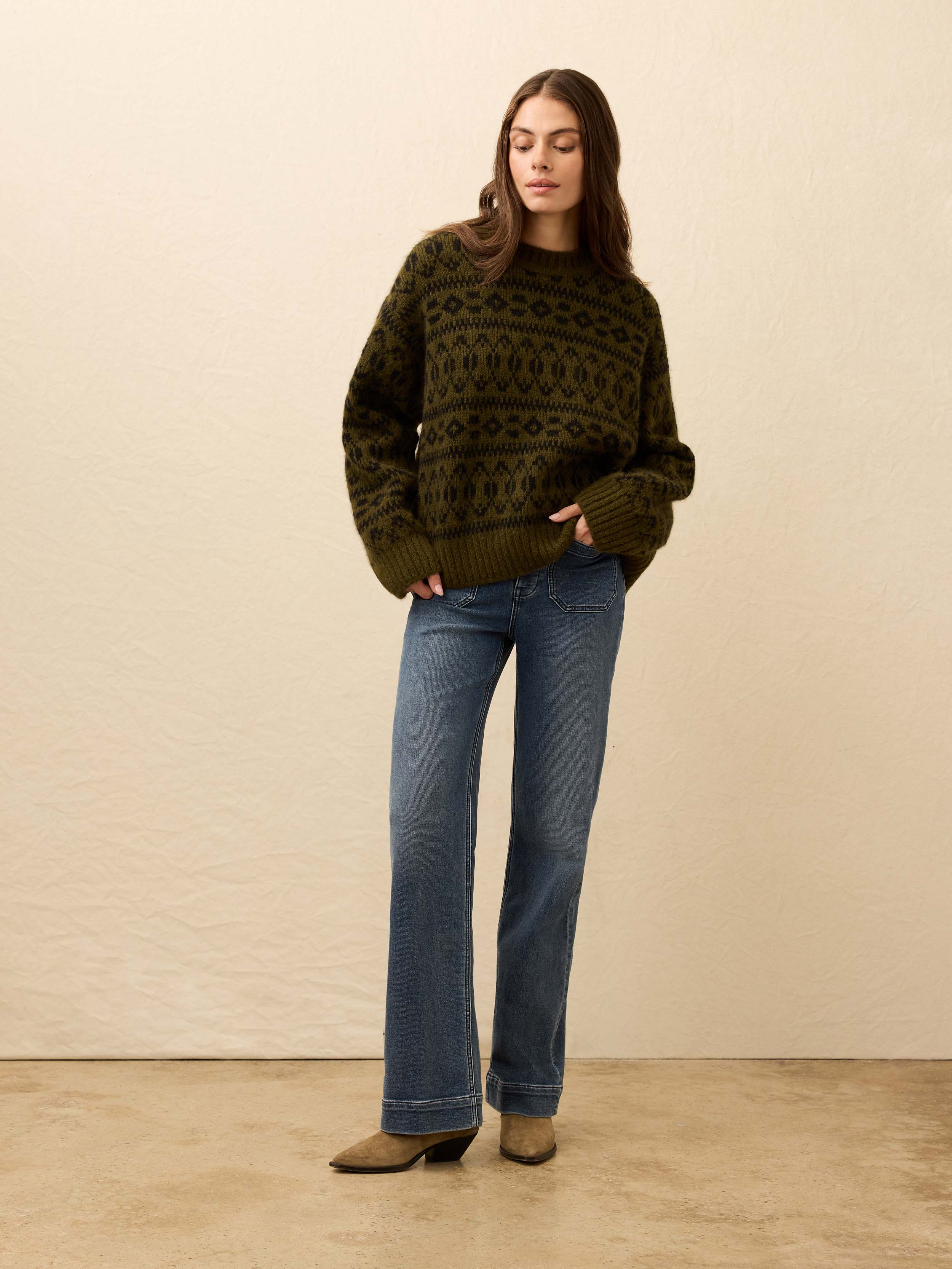 Midnight Bay Crew - Olive | Faherty Brand