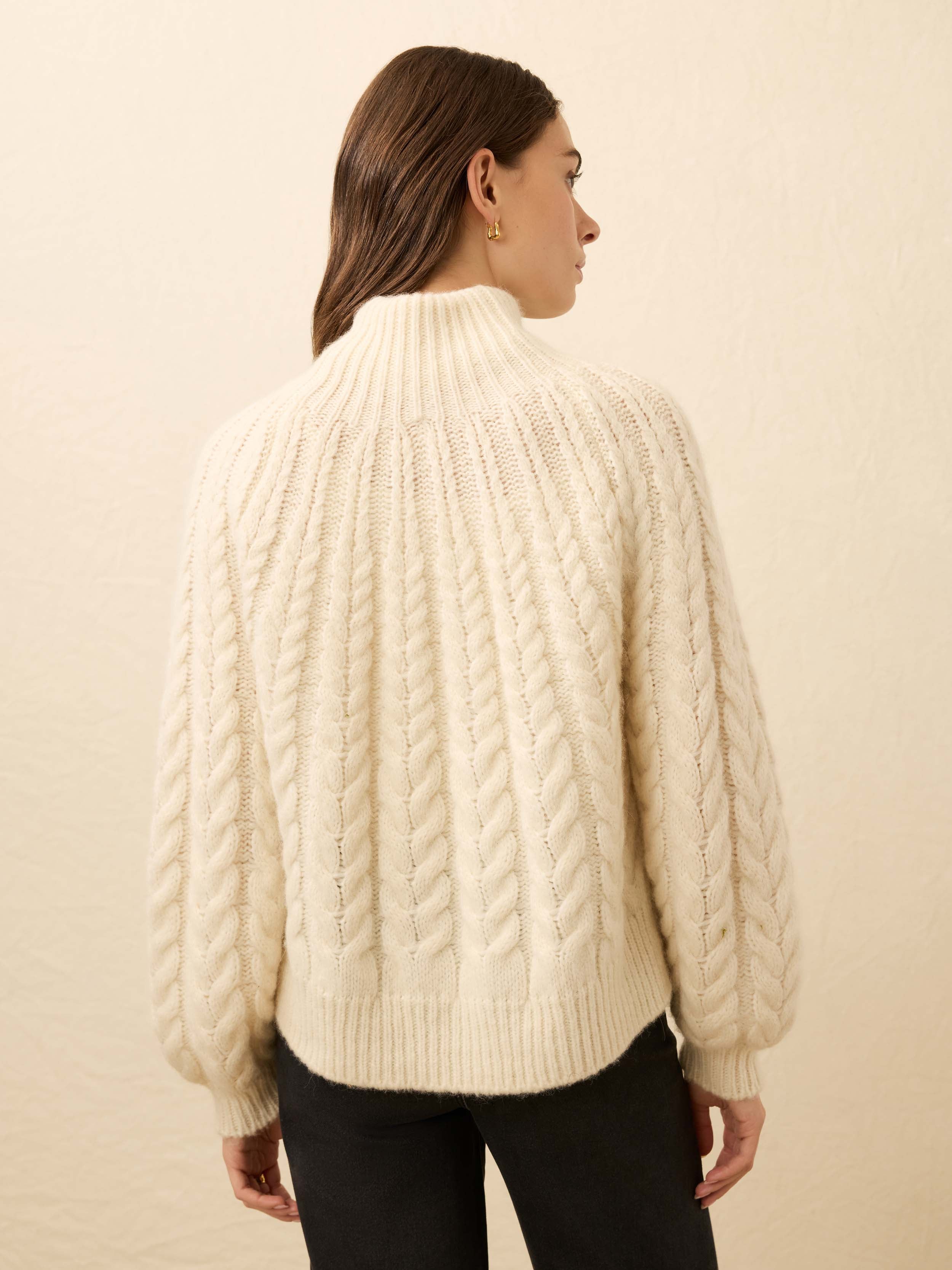 Frost Cableknit Sweater - Cream | Faherty Brand