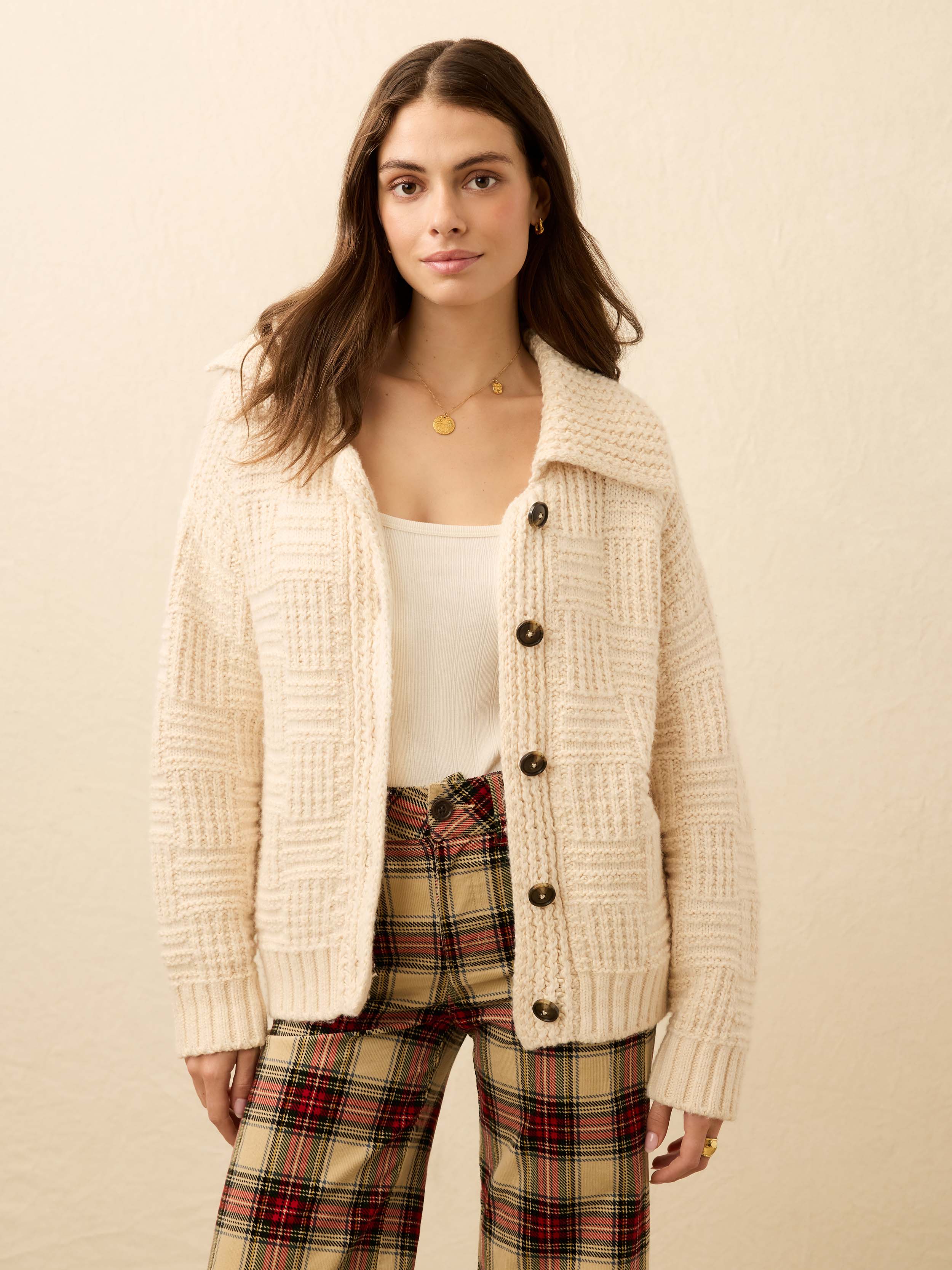 Heirloom Cotton Outback Cardigan - Cream | Faherty Brand