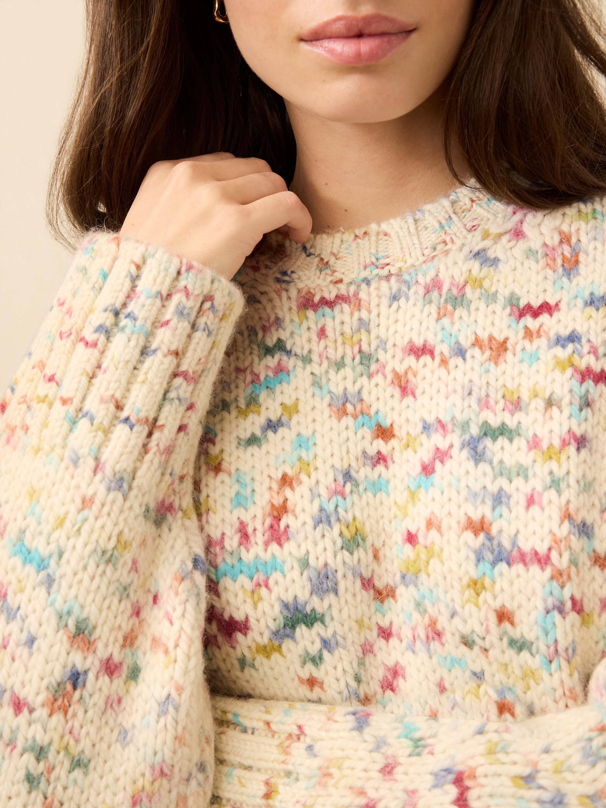 Superfine Alpaca Summit Sweater - Snow Sprinkle | Faherty Brand