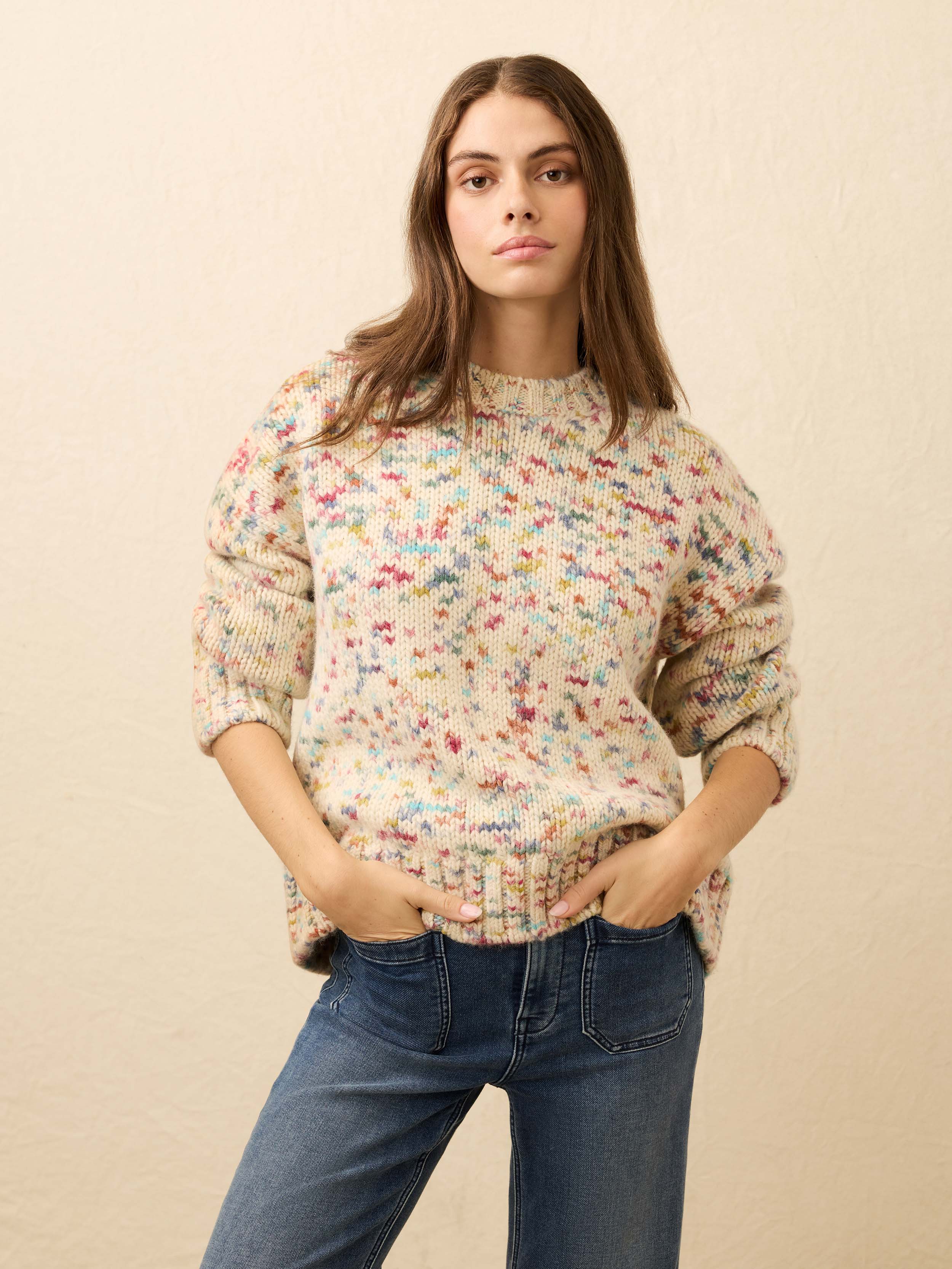 Superfine Alpaca Summit Sweater - Snow Sprinkle | Faherty Brand